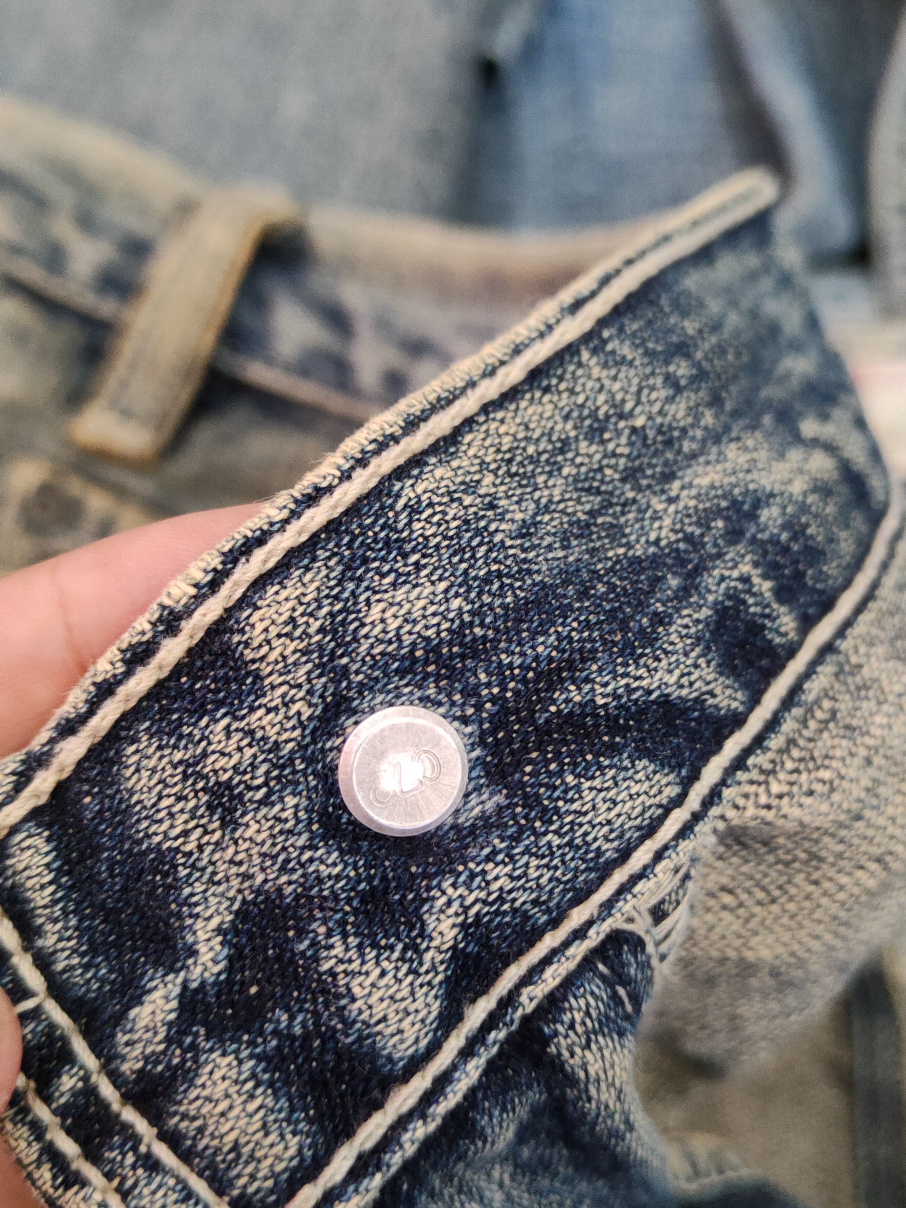 Levi's Levi's Dark Blue Faded Distressed Ripped Jeans #S1695 Size US 42 / EU 58 - 17 Thumbnail