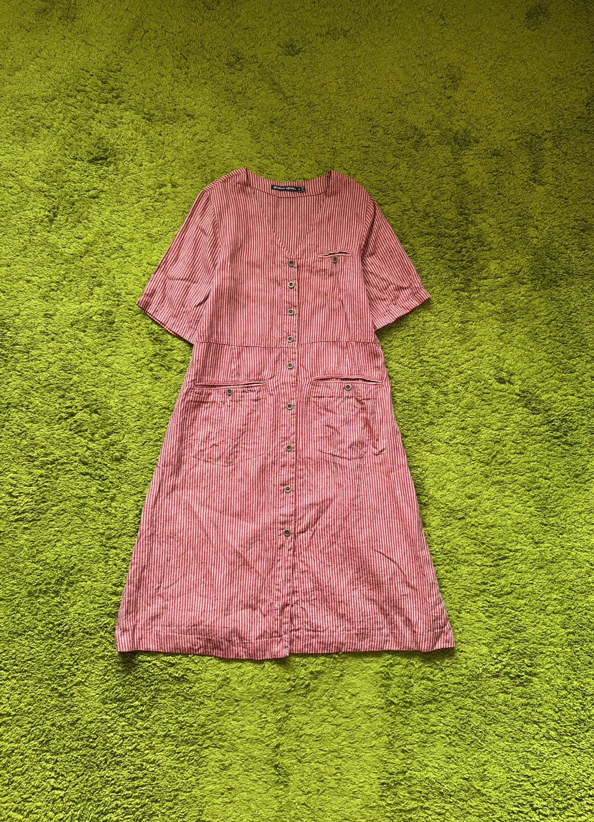 Gudrun Sjoden 100% linen striped dress