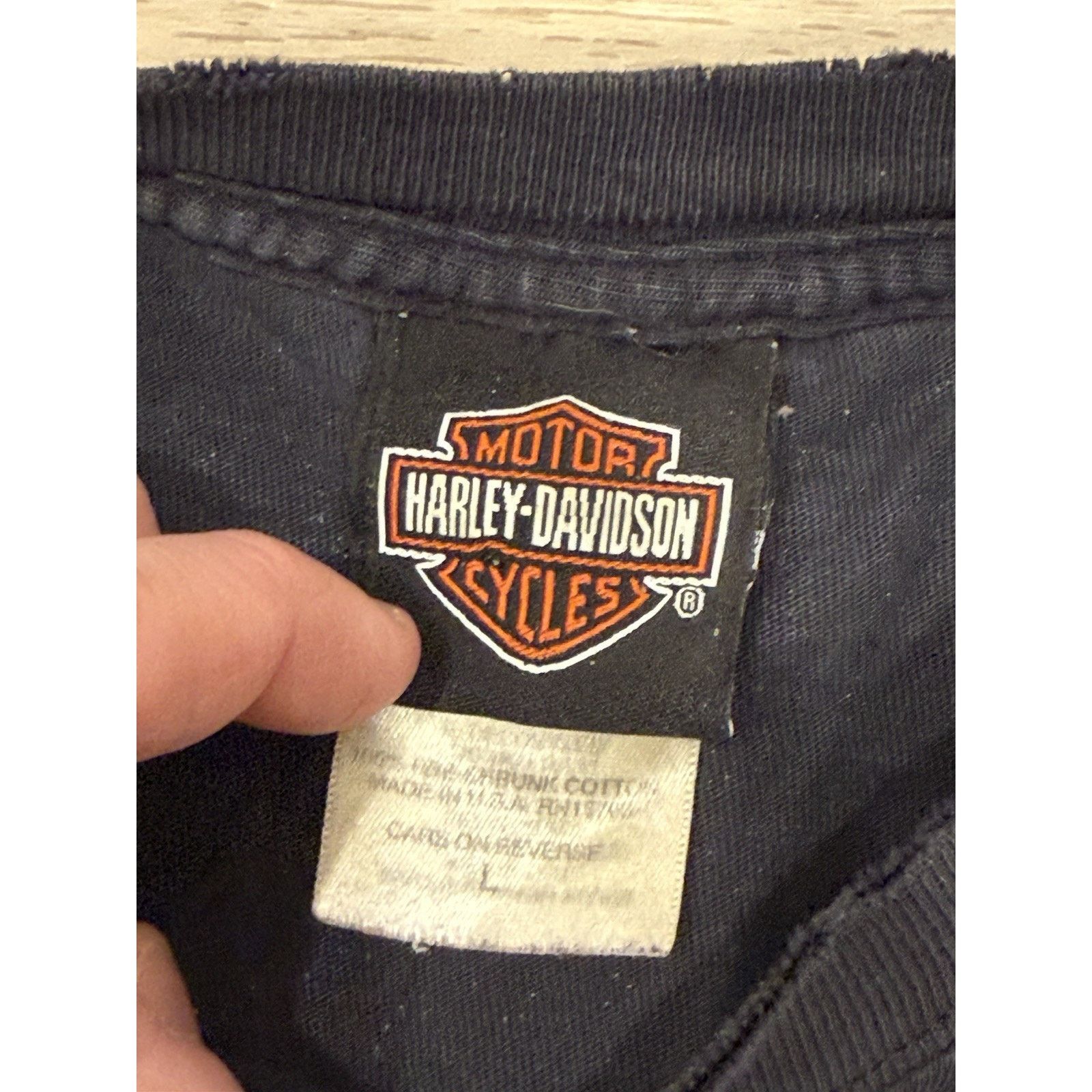 Harley Davidson Harley Davidson Graphic Tee Distressed Y2K 2007 Faded Size US L / EU 52-54 / 3 - 4 Thumbnail