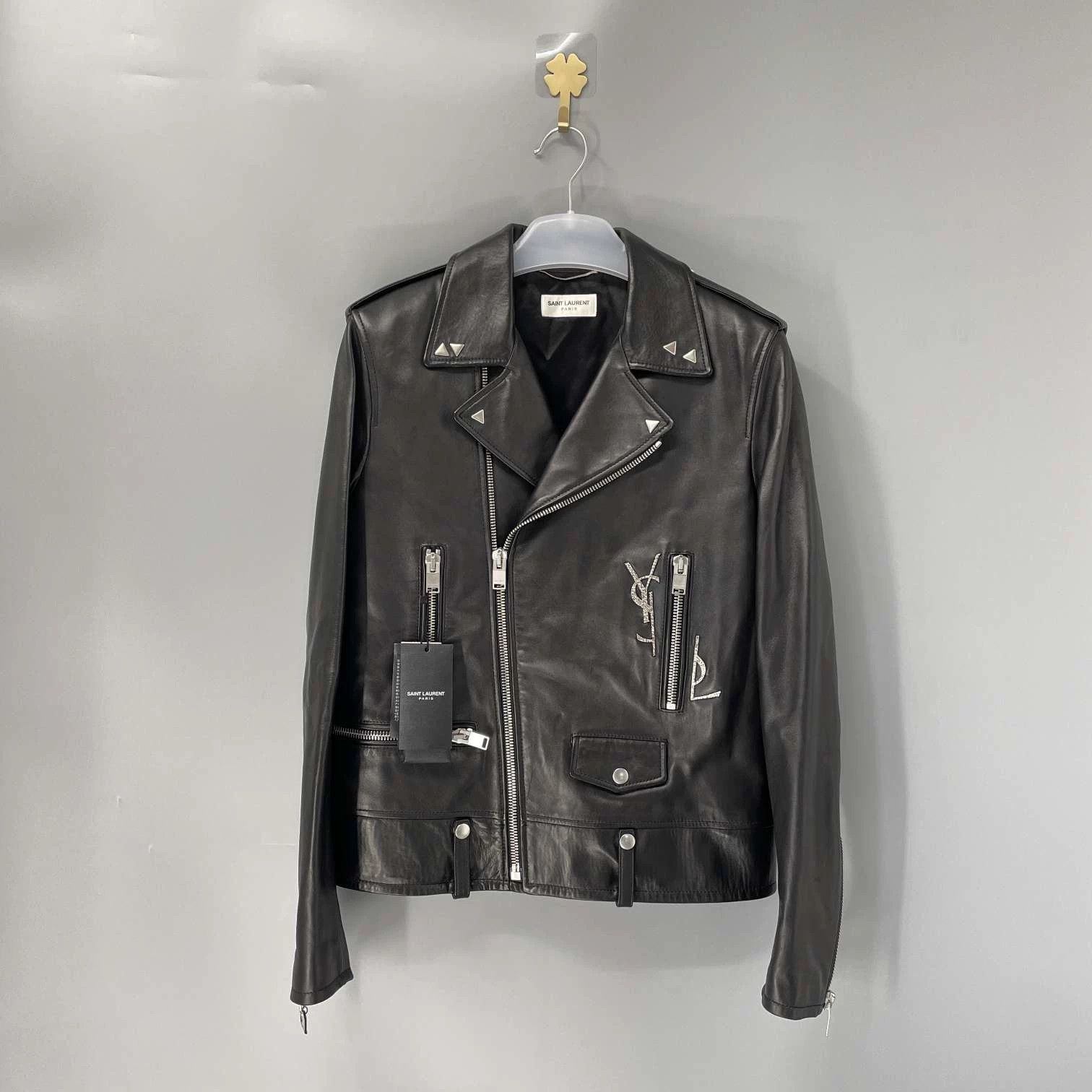 Saint Laurent Paris Saint Laurent Paris L01 Metal Logo Leather Jacket Size US M / EU 48-50 / 2 - 1 Thumbnail
