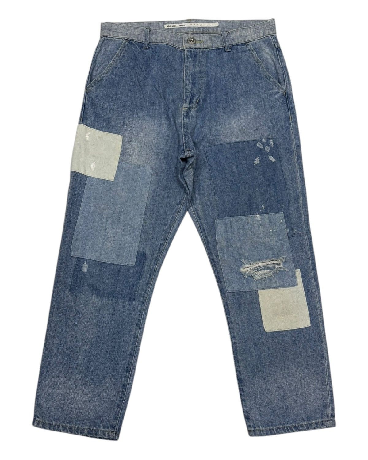 Issey Miyake × Tsumori Chisato × Undercover Niko And Patchwork Baggy Wide Cropped Jeans Denim Size US 32 / EU 48 - 7 Thumbnail