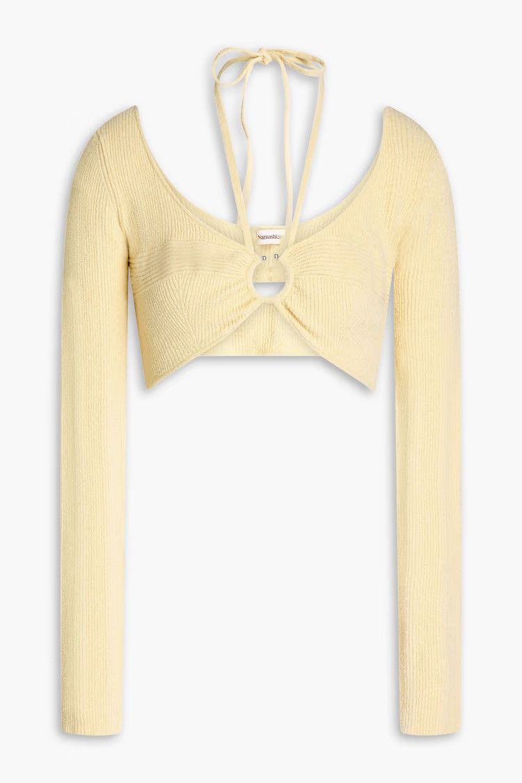 Nanushka NANUSHKA Amra Organic Cropped Cotton-blend chenille Top Size L / US 10 / IT 46 - 2 Thumbnail