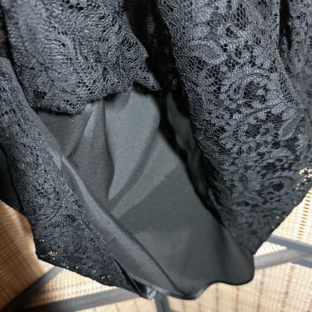 Express Express Black Lace Cut-out High Neck Dress (LBD) Size M / US 6-8 / IT 42-44 - 4 Thumbnail