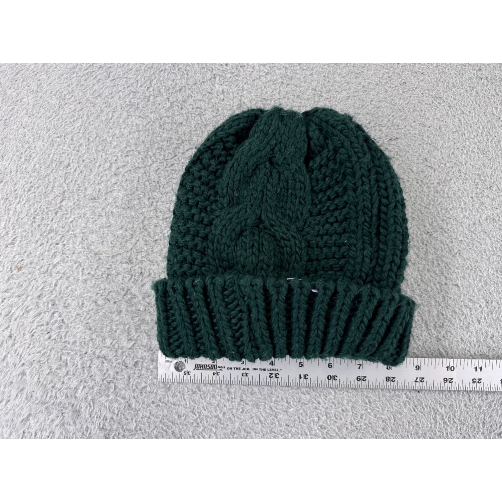 Vintage Wet Seal Beanie Womens One Size Green 100% Acrylic Snow Ski Winter Pom Size ONE SIZE - 2 Thumbnail