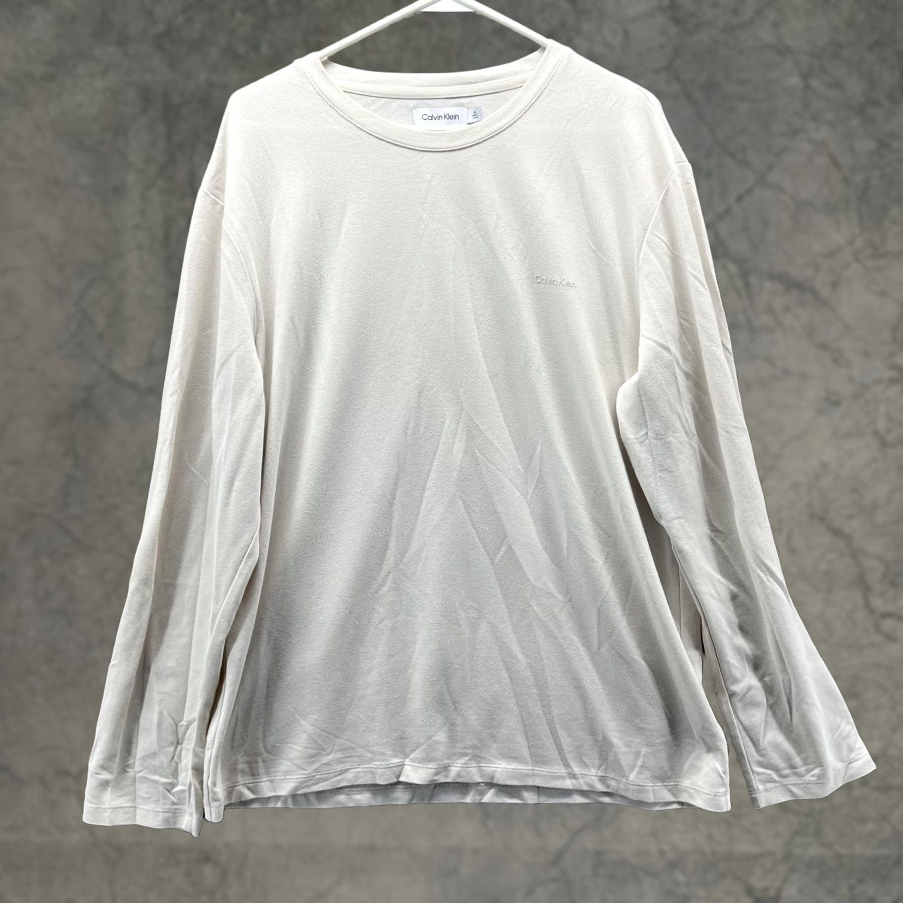 Calvin Klein Calvin Klein Shirt Mens Large White Long Sleeve Crewneck Cotton Blend Casual Size US L / EU 52-54 / 3 - 1 Thumbnail