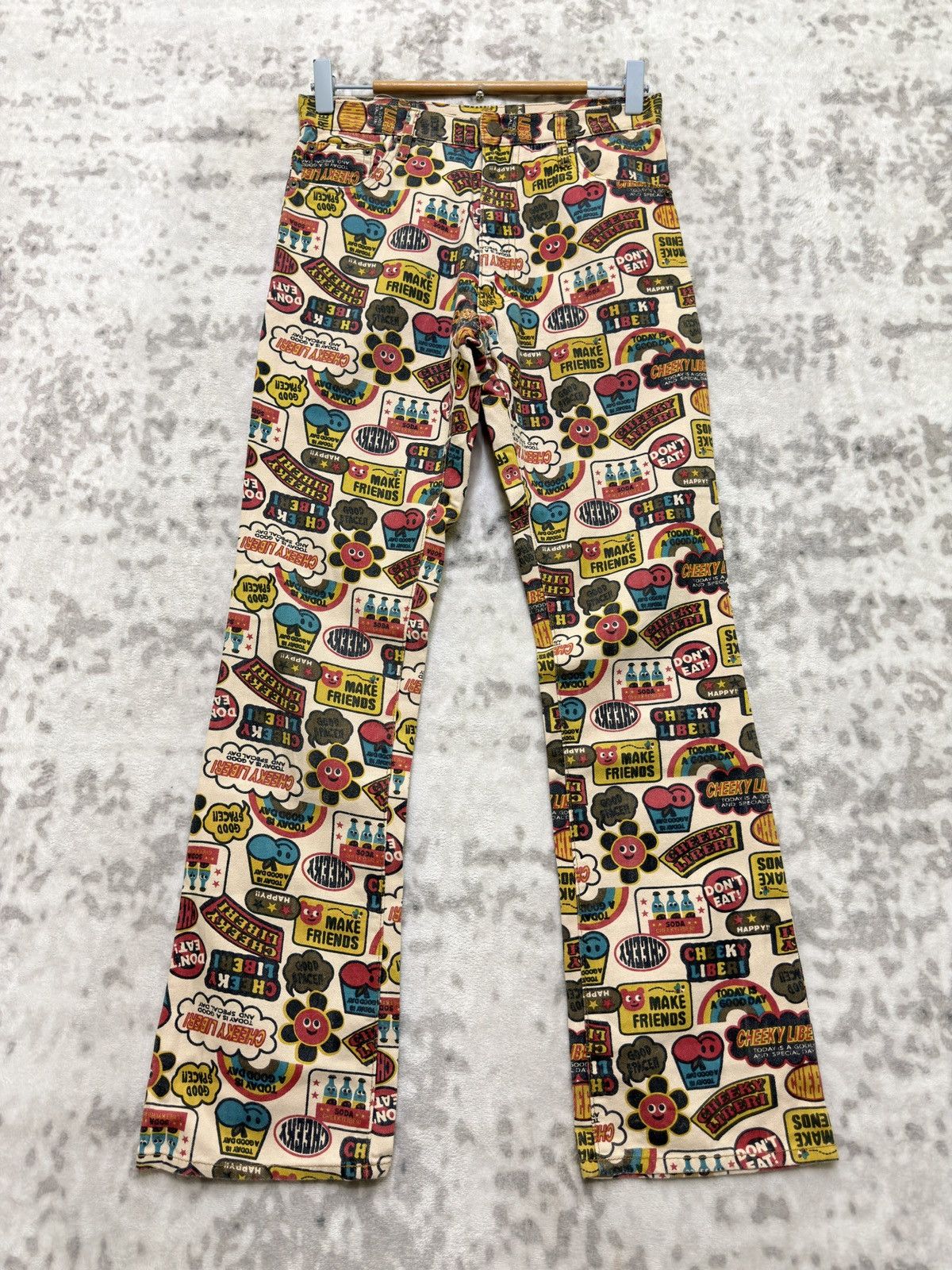 Hysteric Glamour Flare CHEEKYLIBERI Over Print Hysteric Style Design Pant Size US 26 / EU 42 - 1 Thumbnail