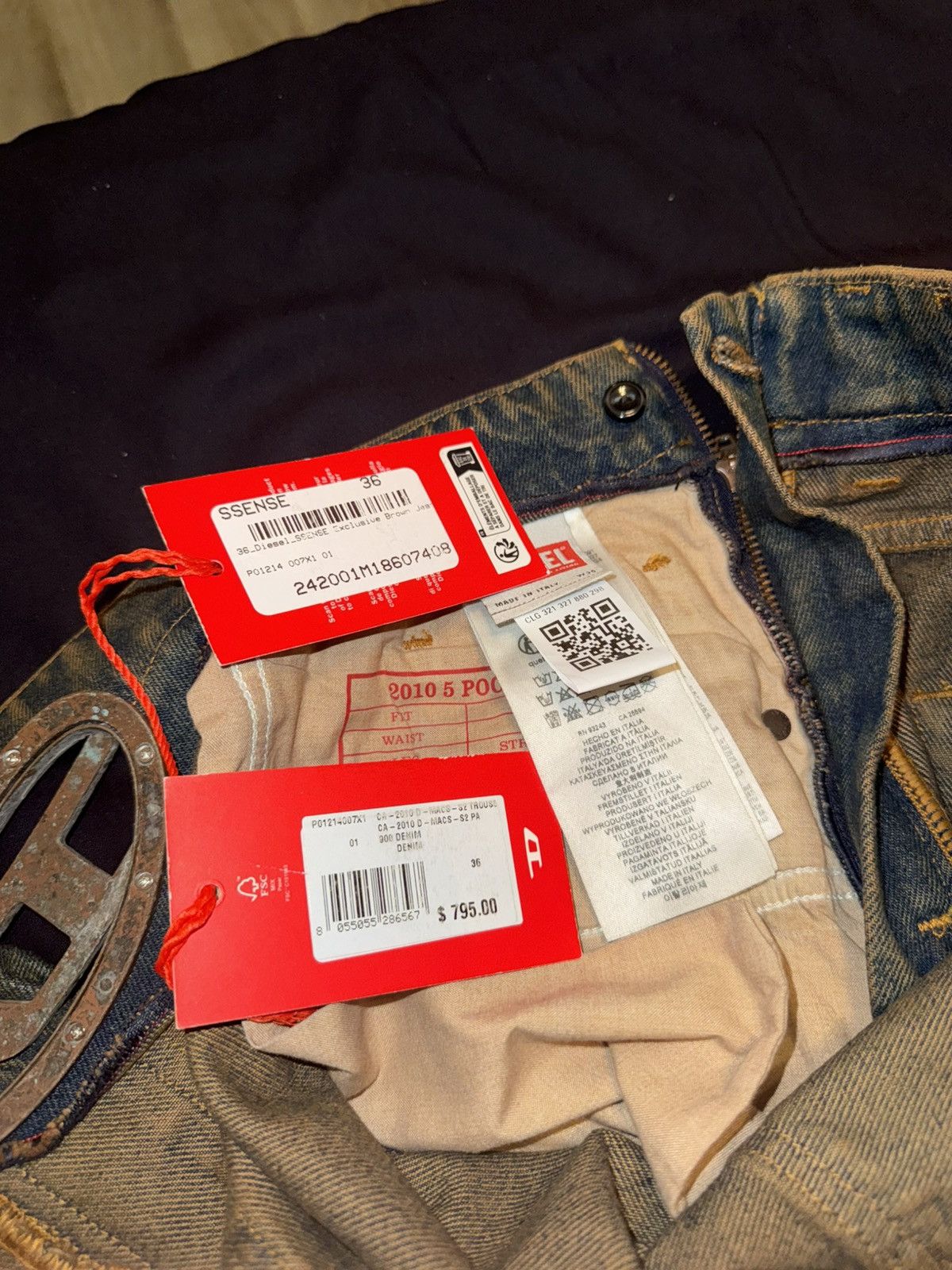 Diesel Diesel Industry Denim Acid wash Distressed Jeans Size US 36 / EU 52 - 16 Thumbnail