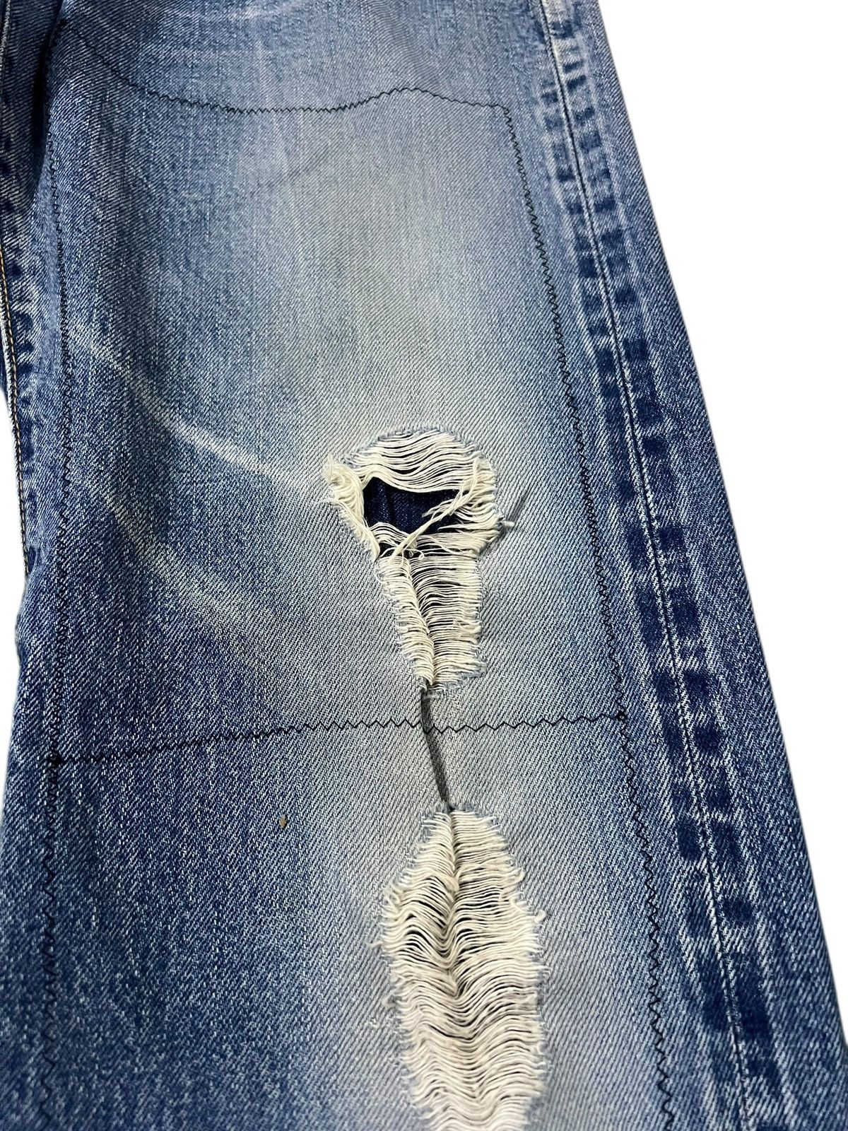 Blue Blue Japan Vintage Blue Blue Japan Patchwork Selvedge Jean Size US 29 - 15 Thumbnail