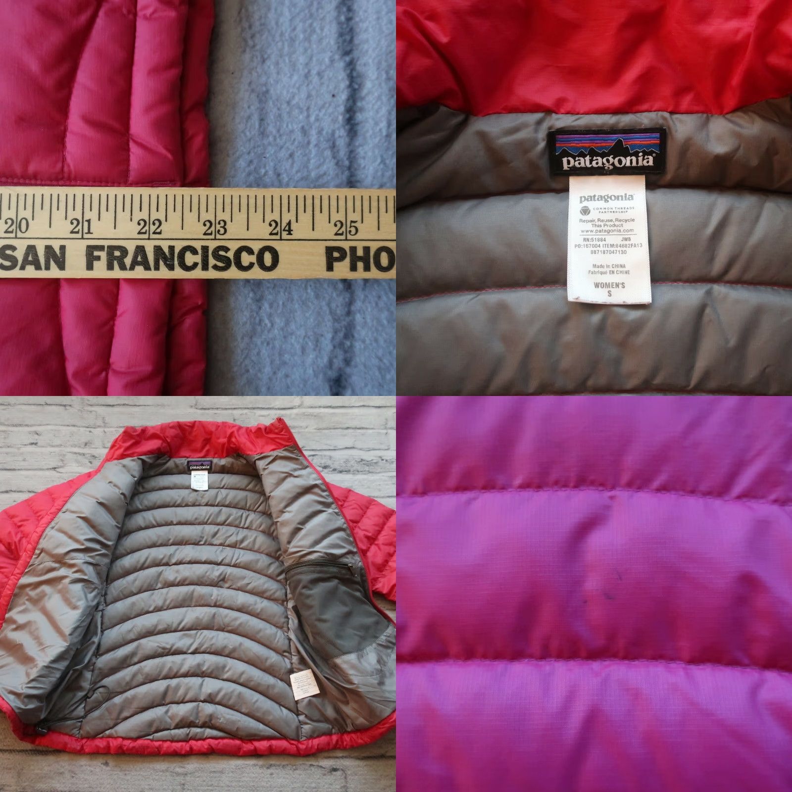 Patagonia Patagonia Quilted Sweater Jacket Womens Small Pink Vintage Size S / US 4 / IT 40 - 8 Thumbnail
