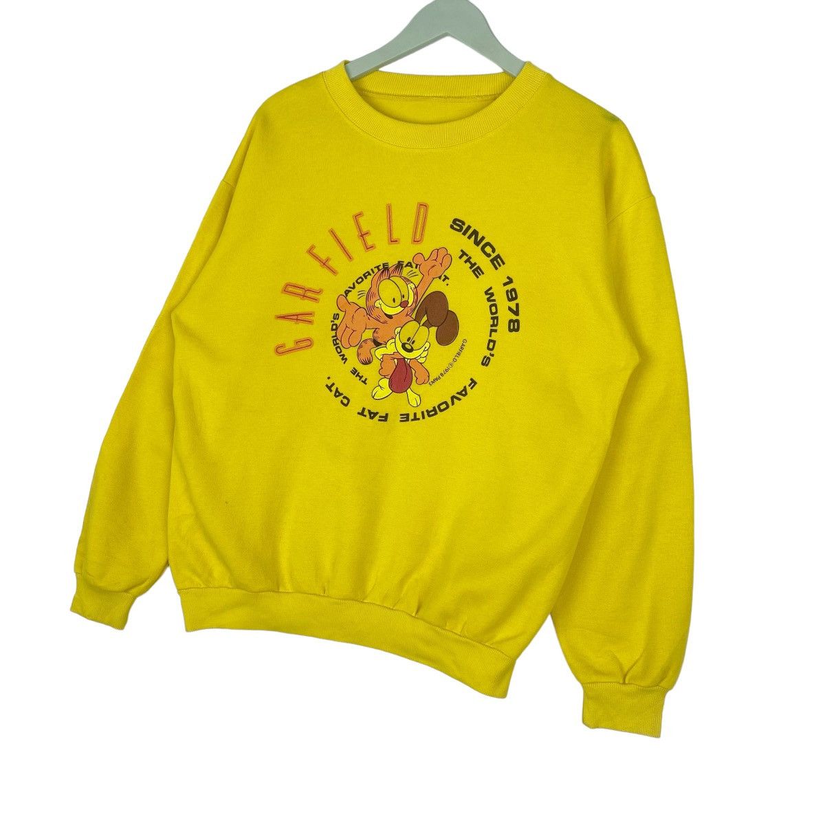 Other Garfield Sweatshirt Yellow Crewneck Pullover Jumper Size US M / EU 48-50 / 2 - 3 Thumbnail