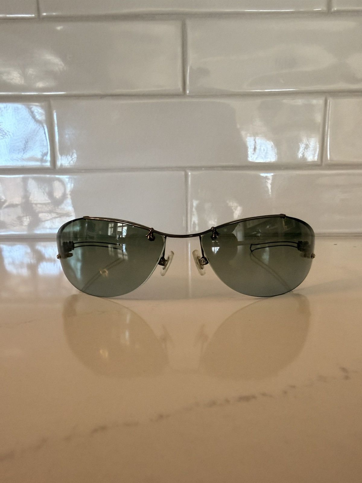 Chrome Hearts Chrome Hearts Drag Pipe I D.P.I Cross Engraved Sunglasses Size ONE SIZE - 5 Thumbnail