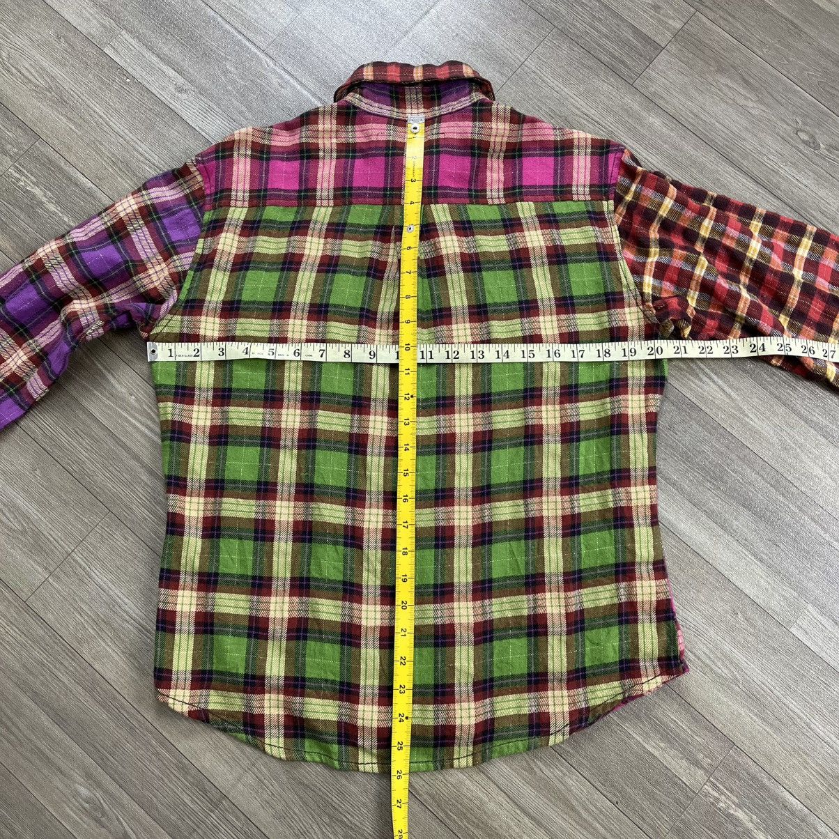 Number (N)ine 2000s Breathmint Patchwork Plaid Western Distressed Shirt Size US M / EU 48-50 / 2 - 15 Thumbnail