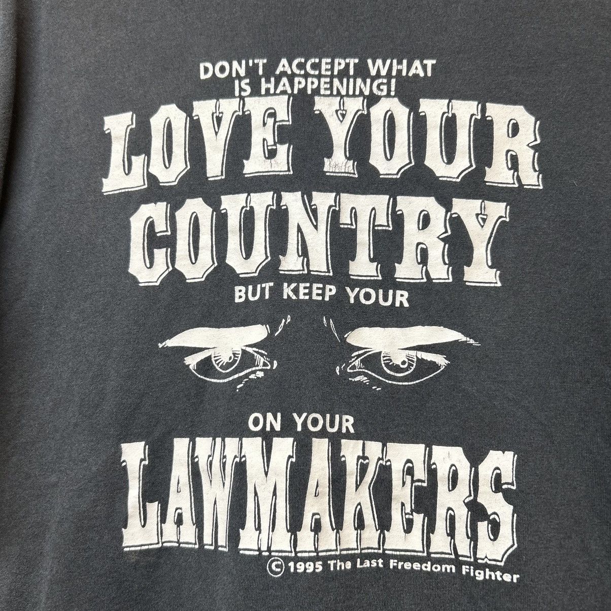 Vintage Vintage Keep Your Eye On Lawmakers Political Protest T Shirt Size US XL / EU 56 / 4 - 3 Thumbnail