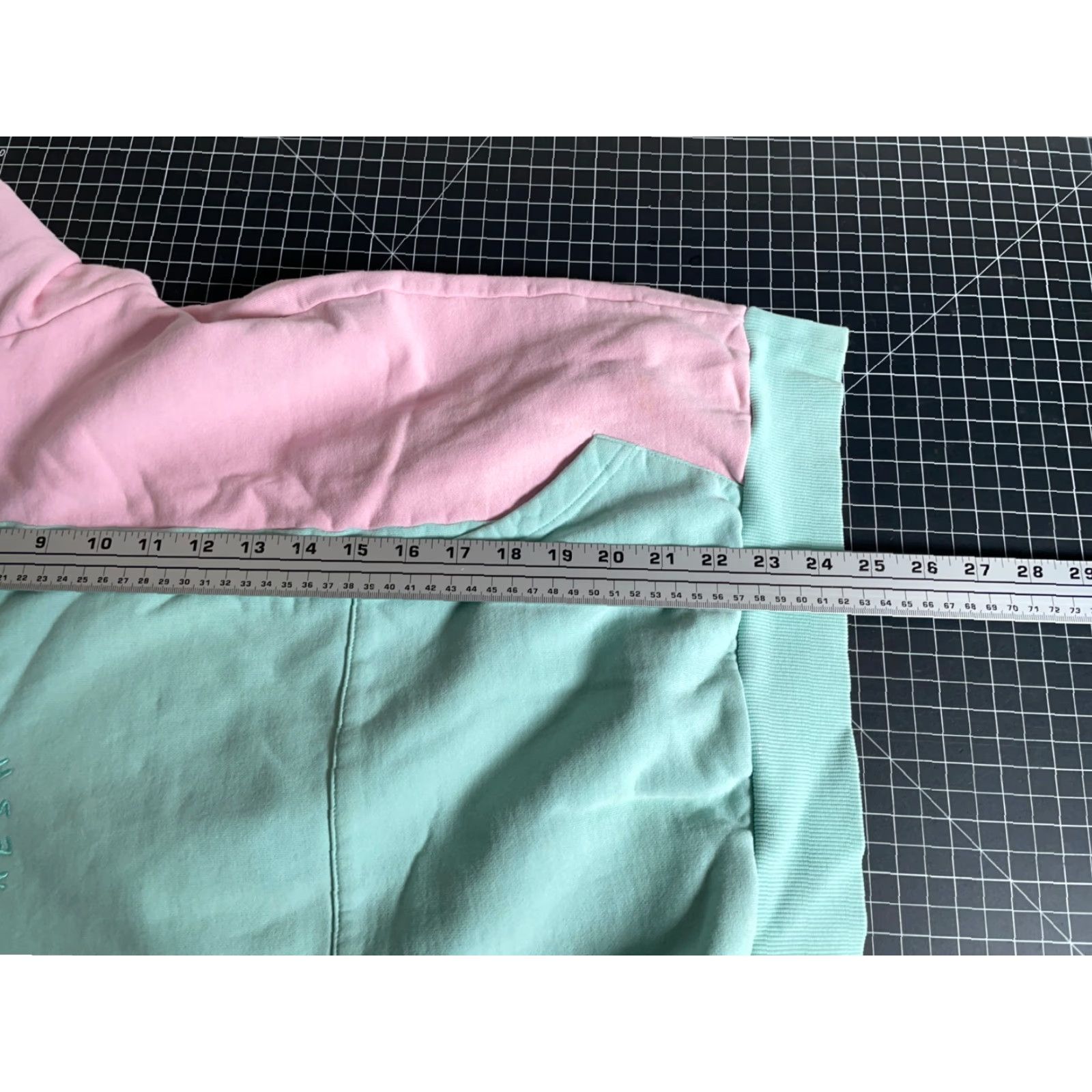 Teddy Fresh Teddy Fresh Hoodie Men's Large Pastel Green Colorblock 100% Cotton Sweatshirt Size US L / EU 52-54 / 3 - 5 Thumbnail