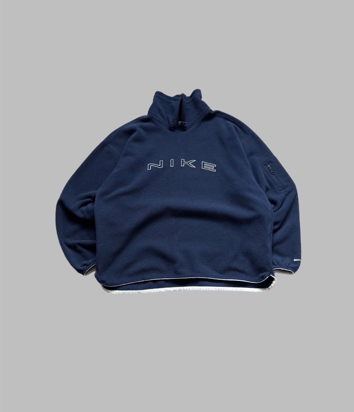 Nike × Vintage Vintage 90 NIKE FLEECE VINTAGE CENTER LOGO HOODIE 00’s Size US L / EU 52-54 / 3 - 1 Thumbnail