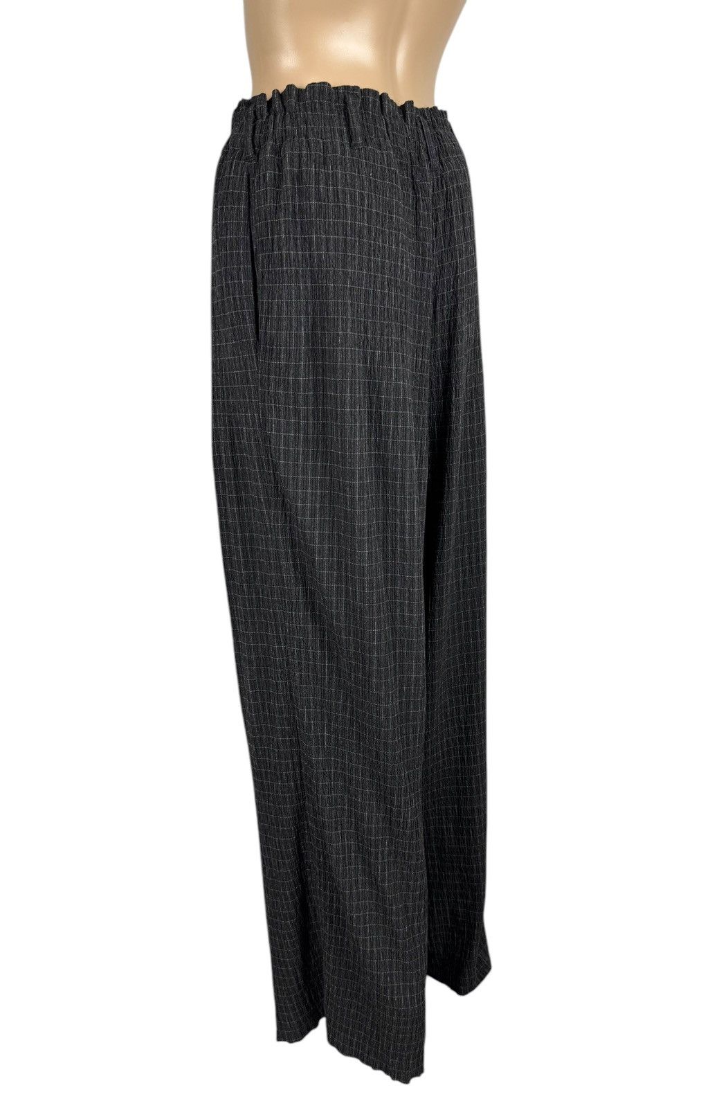 Designer Sara Sturgeon Plaid Wide Leg Pants Viscose size 4 Size 30" / US 8 / IT 44 - 5 Thumbnail
