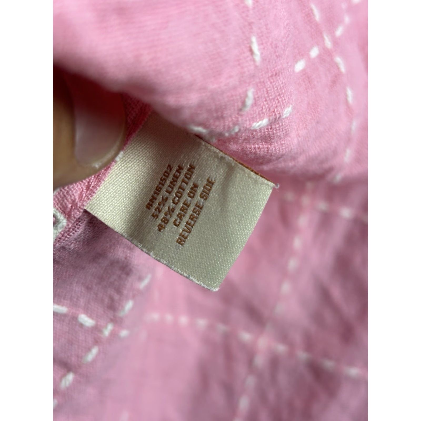 The Territory Ahead VINTAGE 80s Territory Ahead Shirt Men LT Pink Check Stitch Loop Collar Button-Up Short Sleeve Size US L / EU 52-54 / 3 - 5 Thumbnail