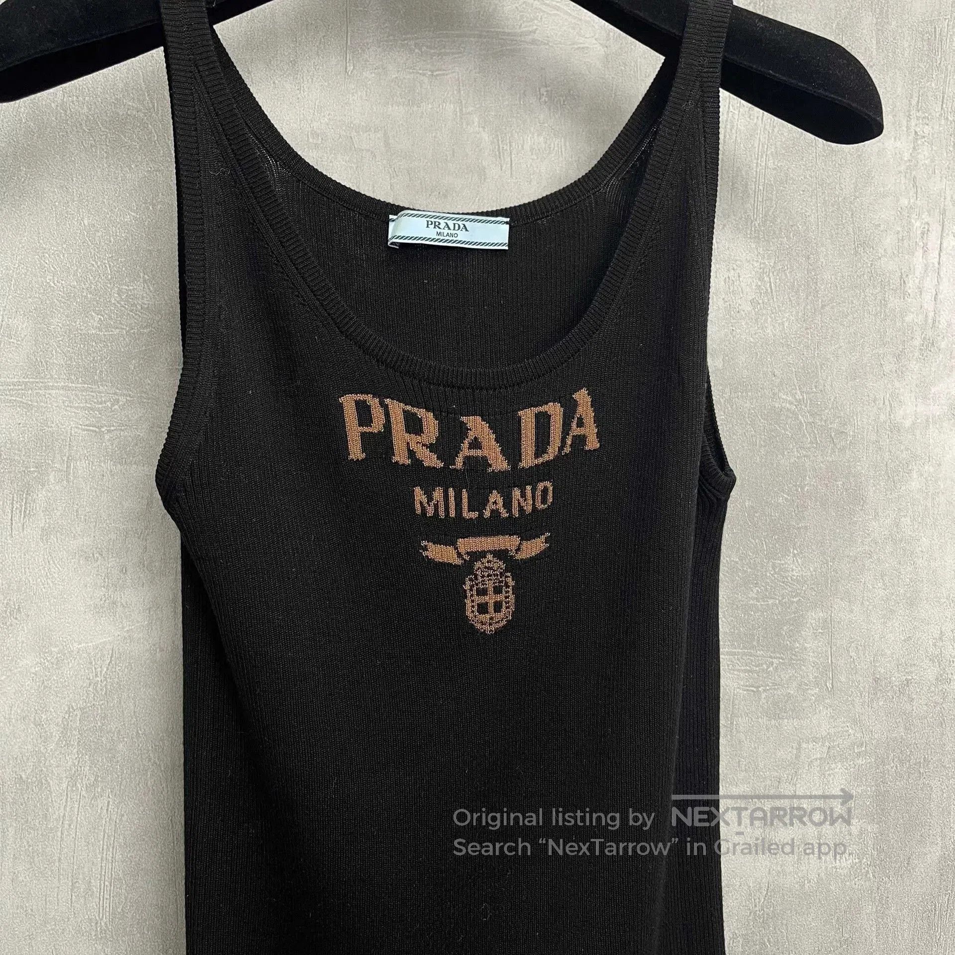 Prada Prada Milan Logo Elastic Knit Camisole. Size S / US 4 / IT 40 - 2 Thumbnail