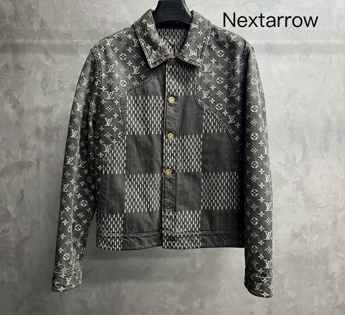 Louis Vuitton Louis Vuitton Black Grey Nigo Full Print Logo Denim Jacket Size US M / EU 48-50 / 2 - 1 Thumbnail
