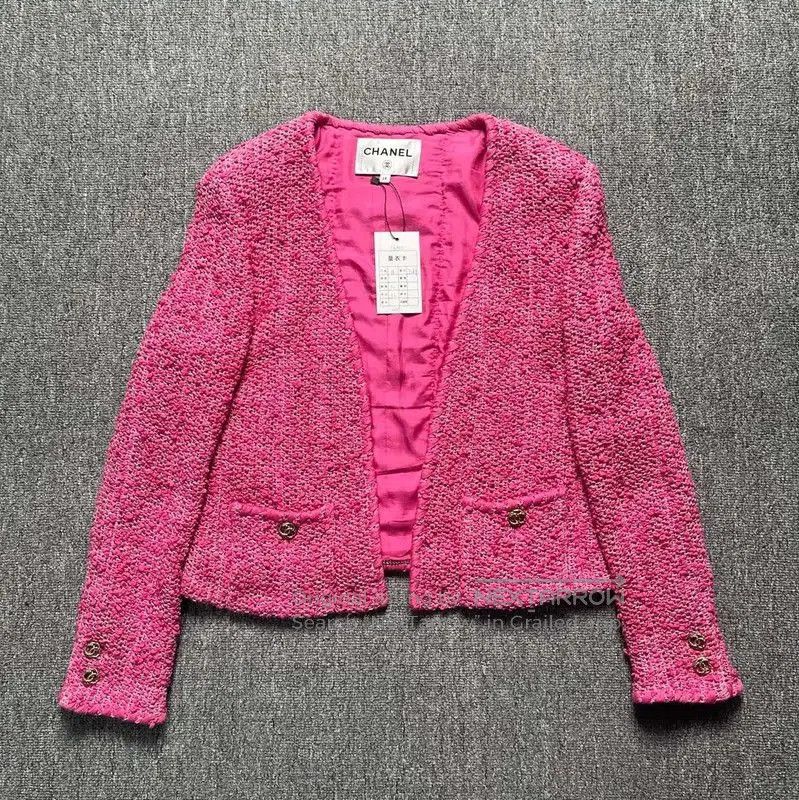 Chanel Chanel Pink Cotton Women's Jacket . Size S / US 4 / IT 40 - 1 Thumbnail