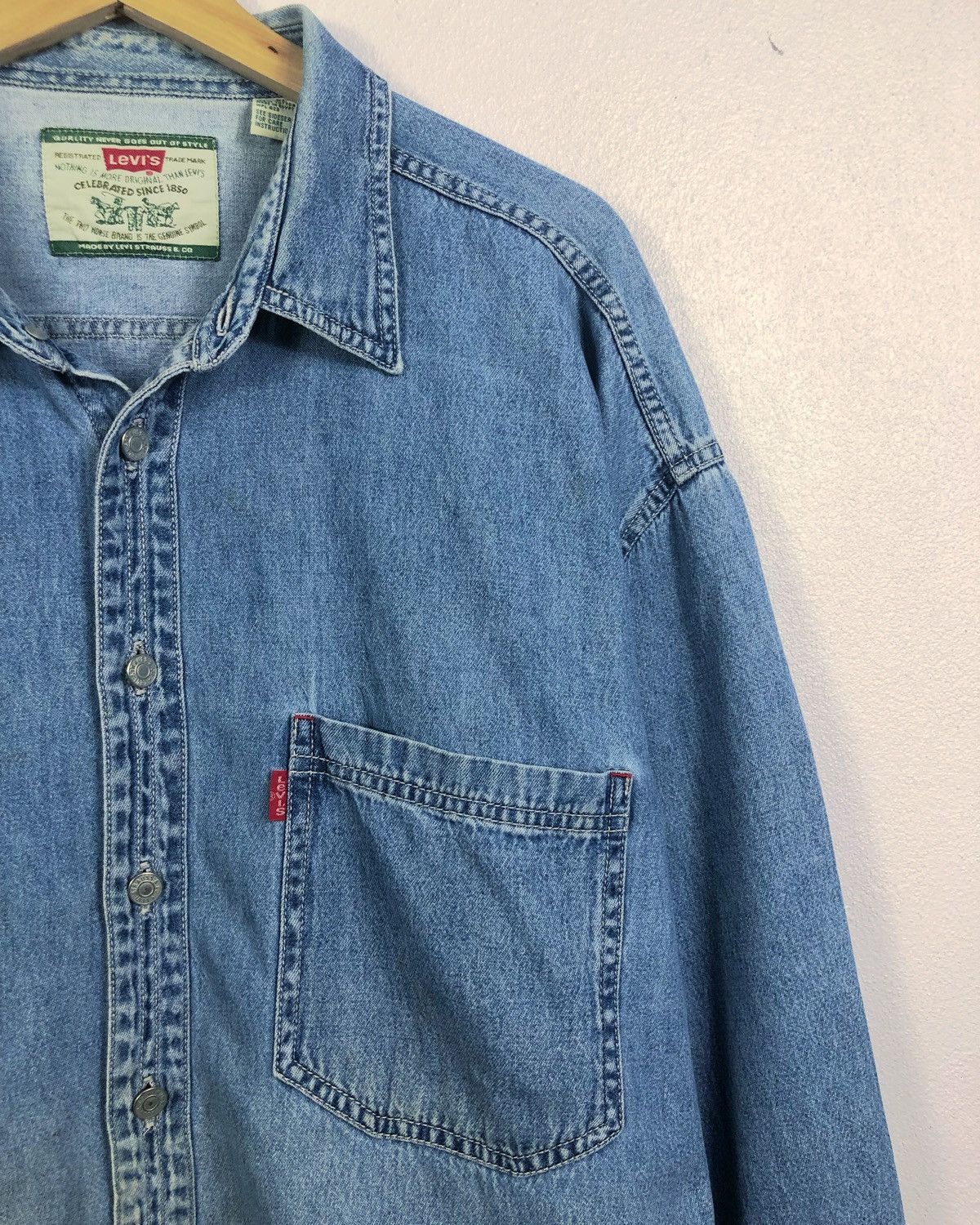 Levi's Rare Vintage Levi's Denim Button Ups Shirt Size US XL / EU 56 / 4 - 3 Thumbnail