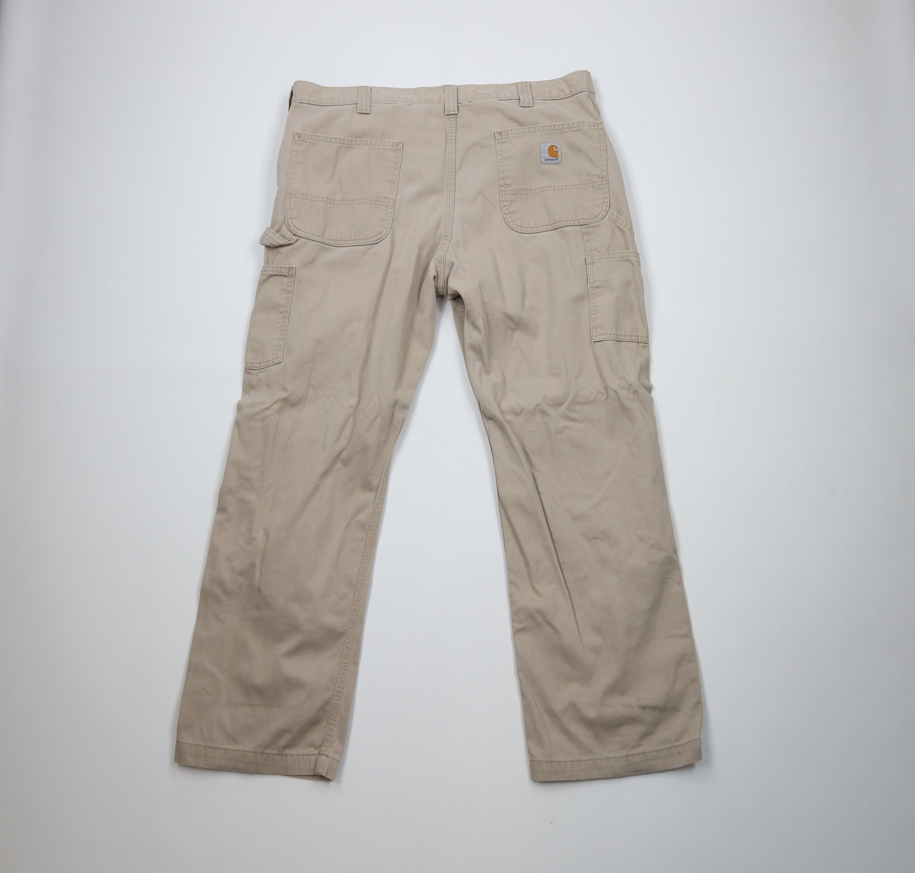 Carhartt × Vintage Vintage Carhartt Wide Leg Dungaree Chino Pants Beige Cotton Size US 38 / EU 54 - 10 Thumbnail