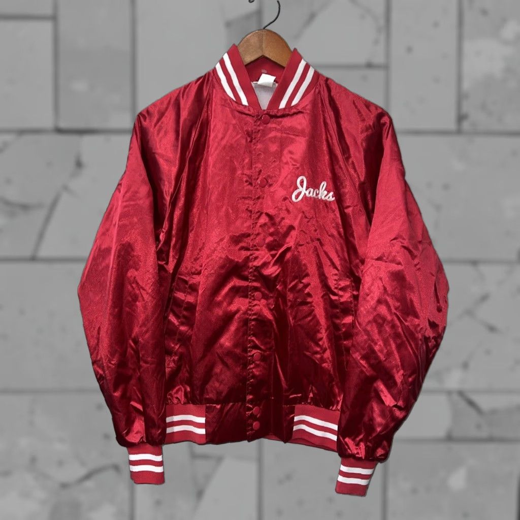 Vintage VINTAGE Jacks Surfboards Red Satin Snap Button Jacket Mens Medium Size US M / EU 48-50 / 2 - 1 Thumbnail