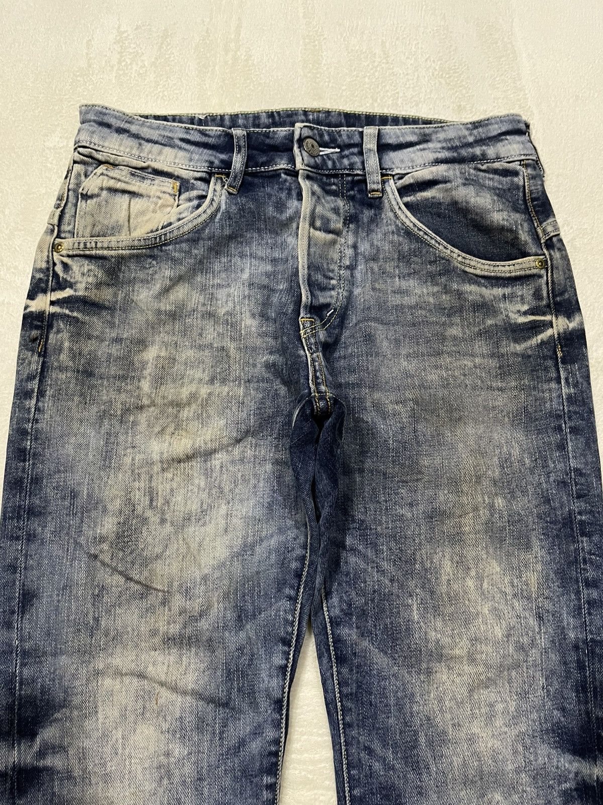H&M Vintage H&M Denim Mudwash Faded Distress Jeans Size US 31 - 2 Thumbnail