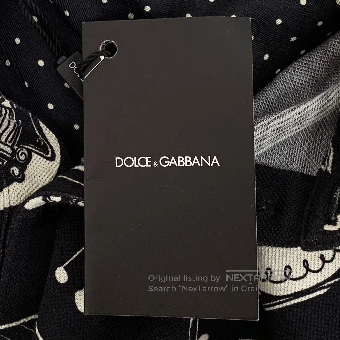 Dolce & Gabbana Dolce Gabbana Black cotton short-sleeved polo shirt with m Size US M / EU 48-50 / 2 - 7 Thumbnail