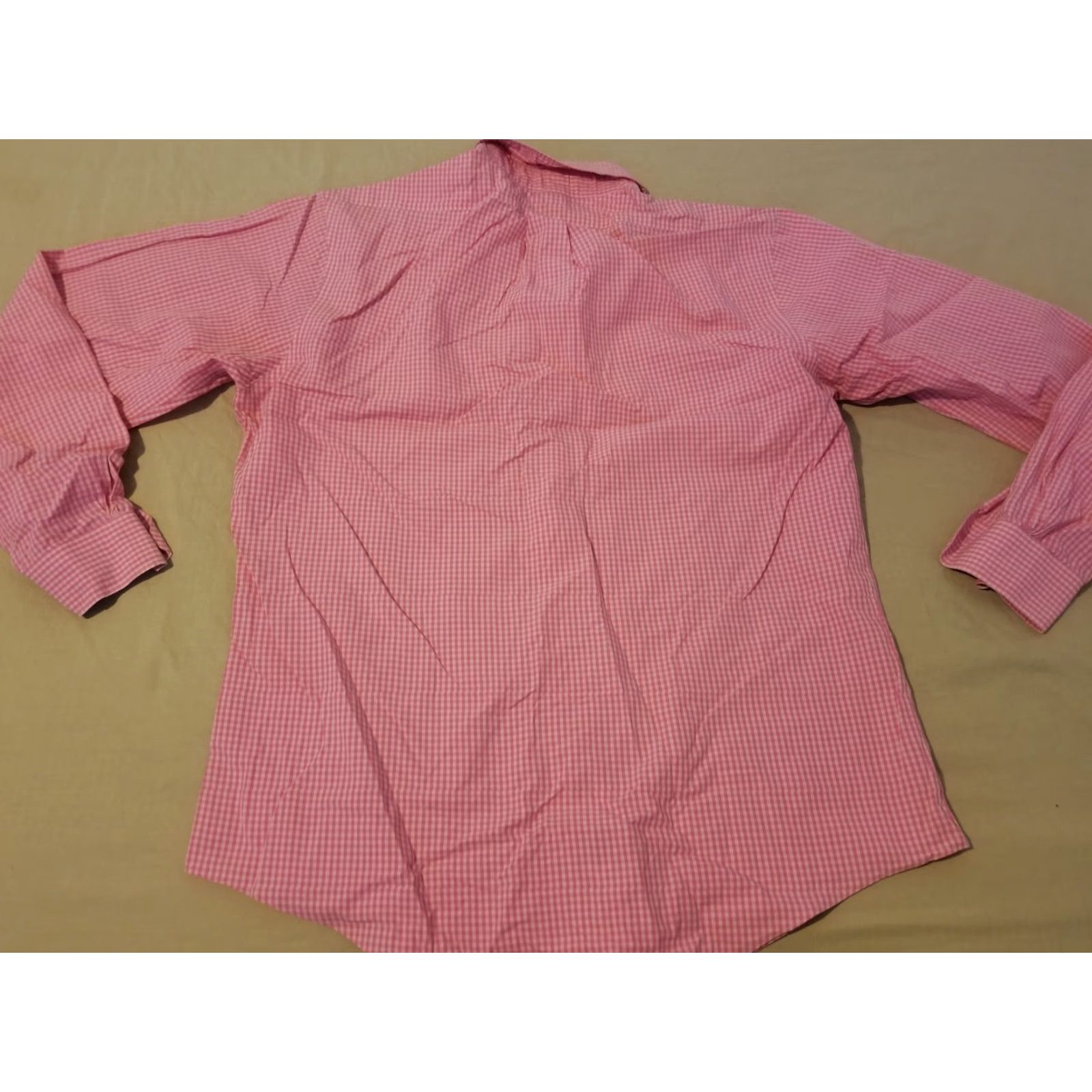 Brooks Brothers Mens Brooks Brothers Dress Shirt L Large Pink Button Cotton Size 42R - 6 Thumbnail