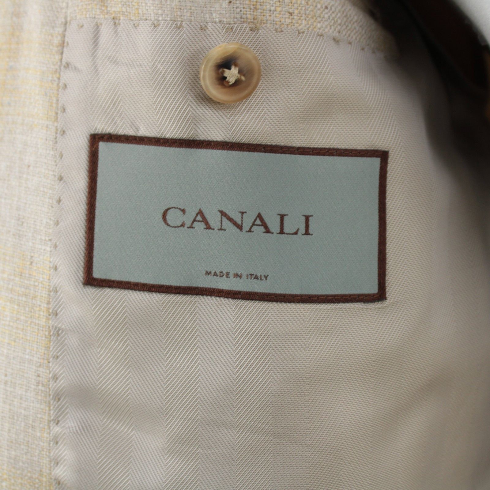 Canali Canali Sport Coat Size 40 Regular US in Beige Size 40R - 7 Thumbnail