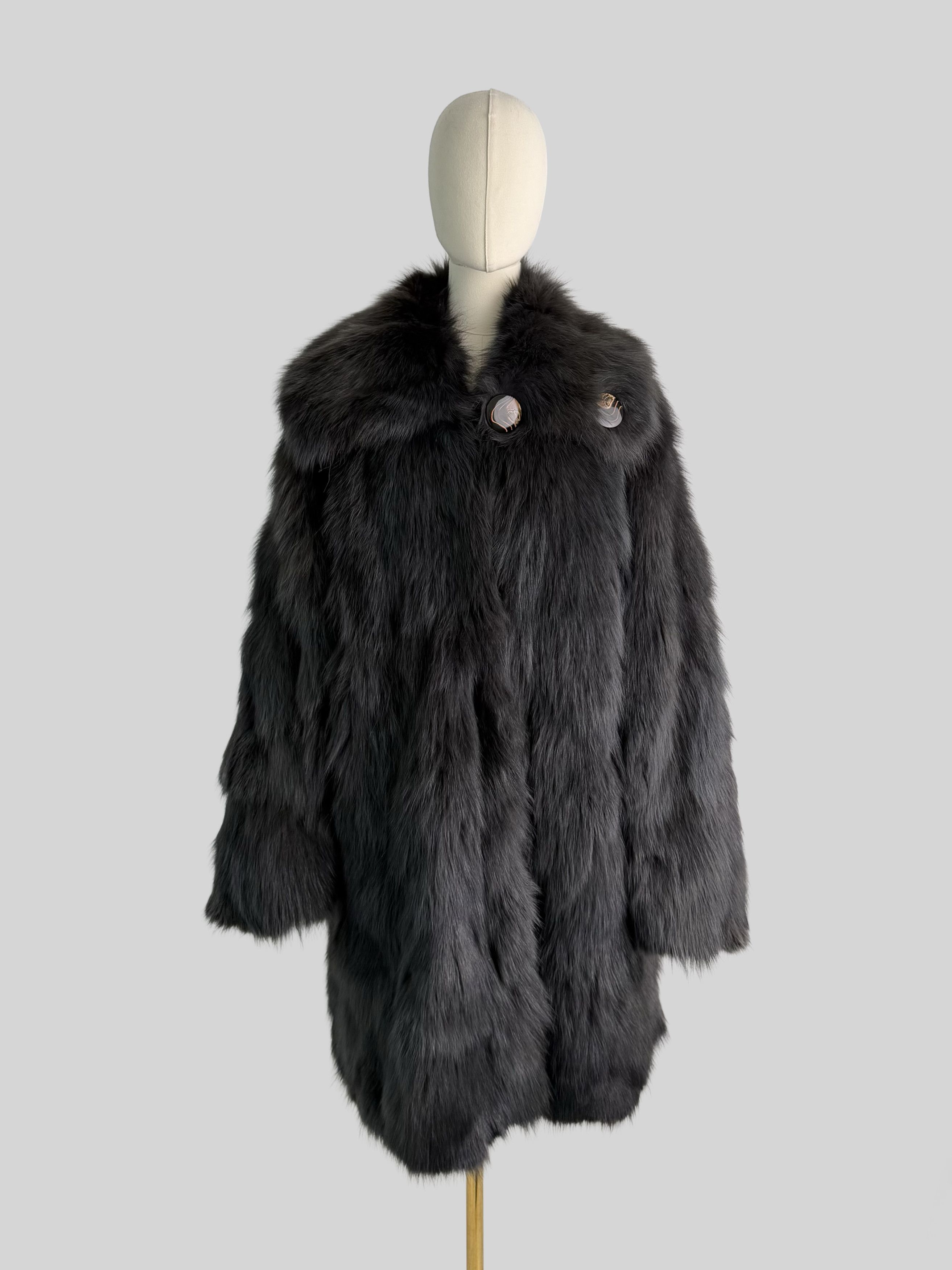 Vintage Vintage Real Fur Coat Soft Glam Winter Jacket Old Money Y2K Size L / US 10 / IT 46 - 1 Thumbnail