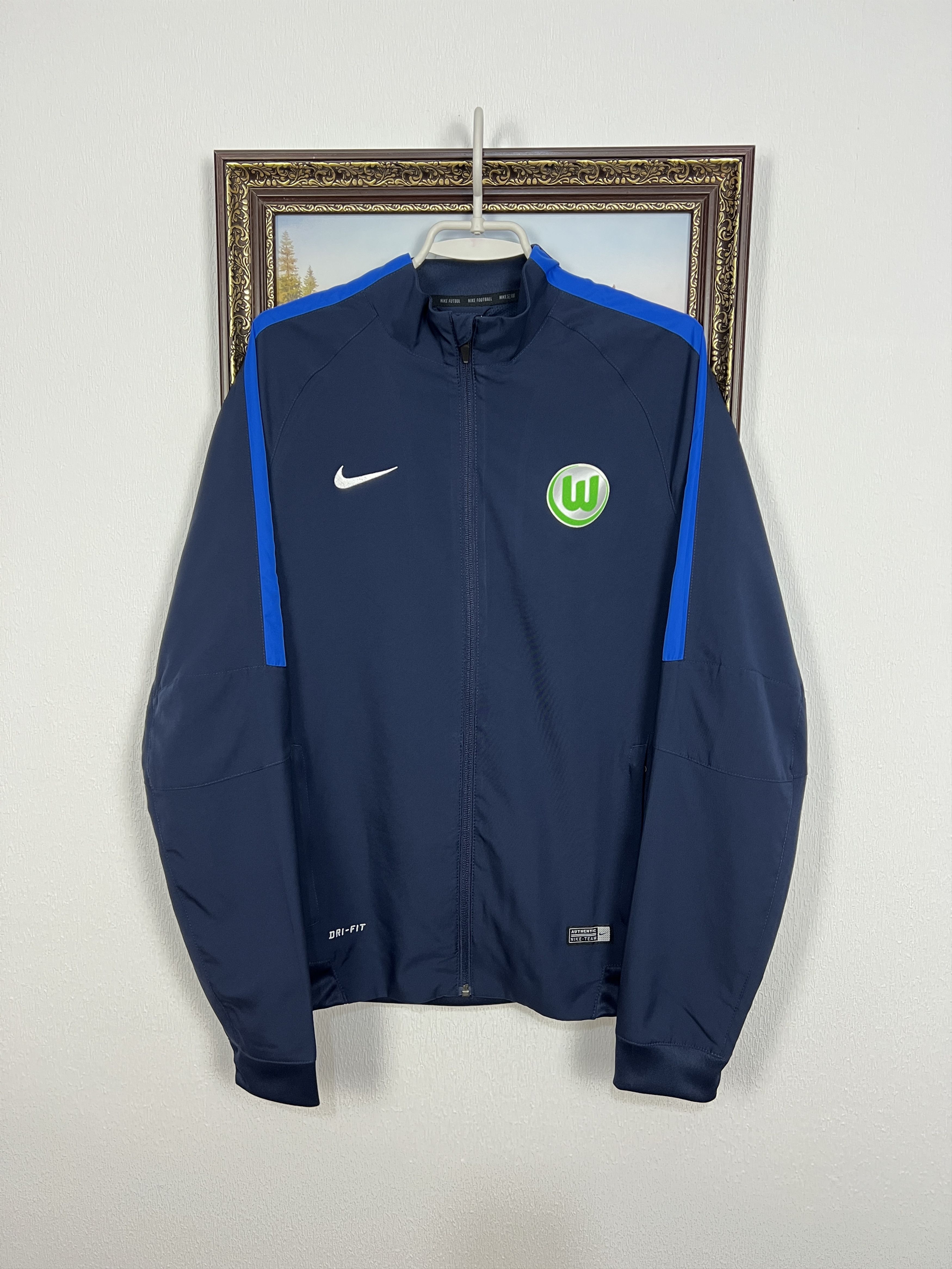 Nike Vintage Nike Wolfsburg Football Jacket Soccer Blue Track Size US M / EU 48-50 / 2 - 1 Thumbnail