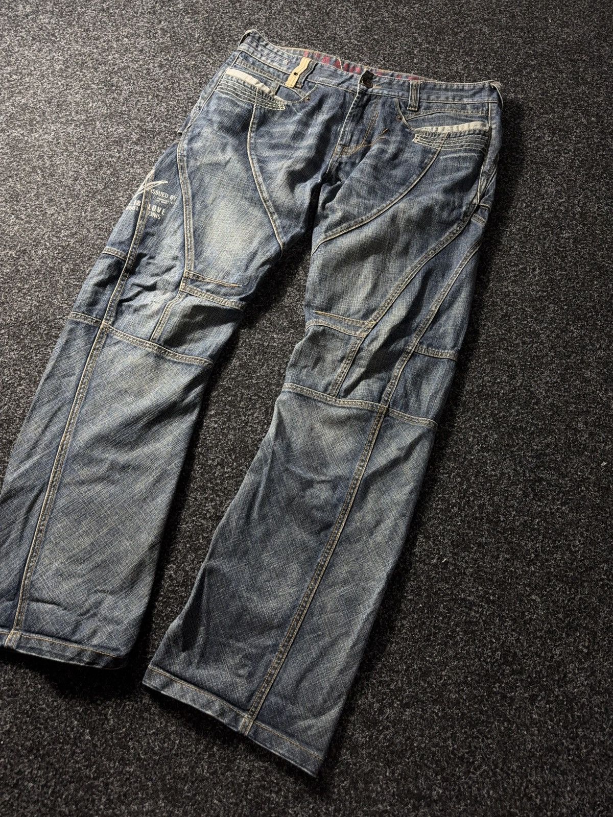 If Six Was Nine × Vintage Vintage 90s Avant Garde baggy denim pants y2k style Size US 34 / EU 50 - 3 Thumbnail