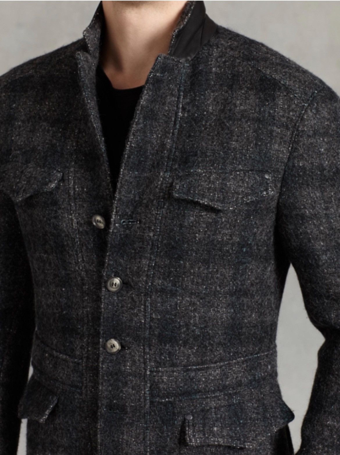 John Varvatos Alpaca Plaid Jacket. 48 Size US M / EU 48-50 / 2 - 6 Thumbnail