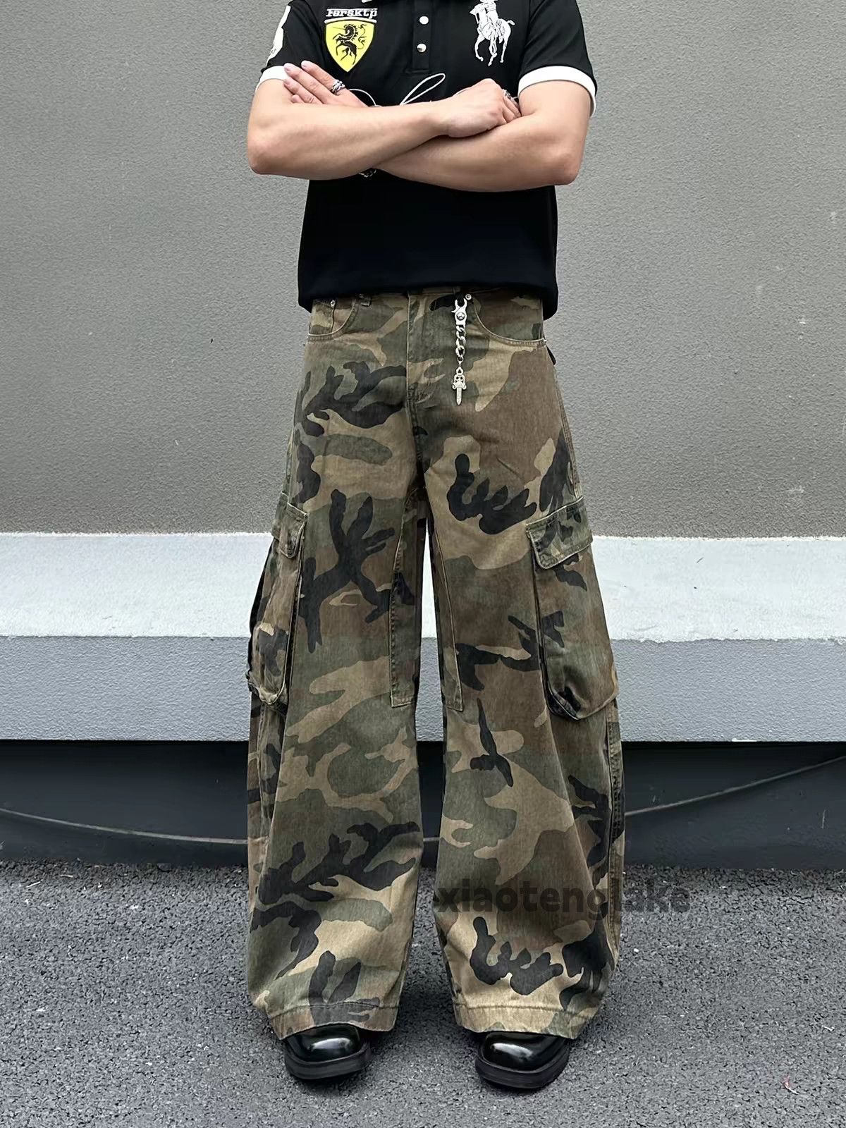 Vintage zx acne ourlegacy style flared cargo camo military pants