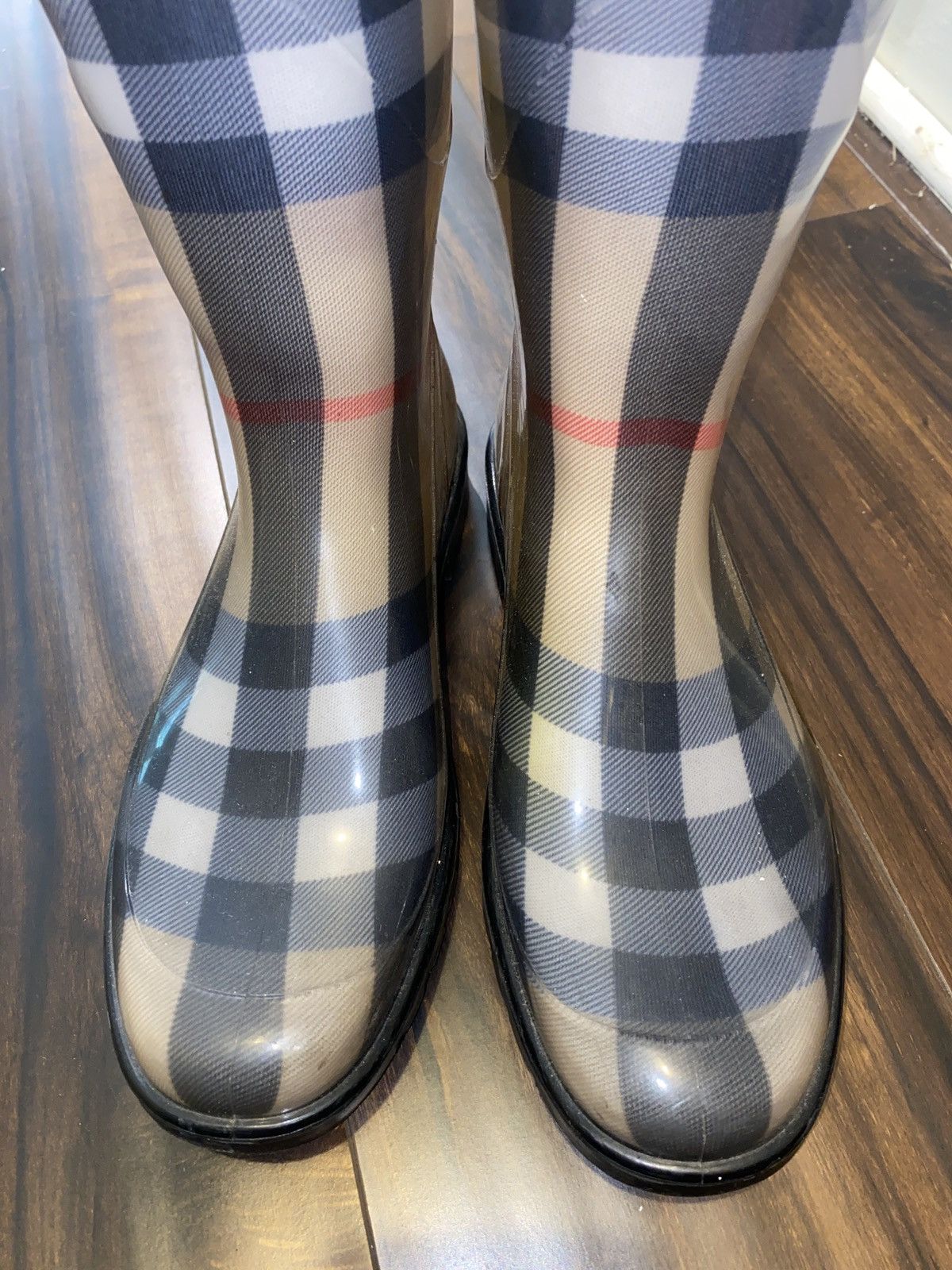 Burberry Burberry Lisson Classic Check Mid Calf Rain Boots Size US 8 / IT 38 - 3 Thumbnail