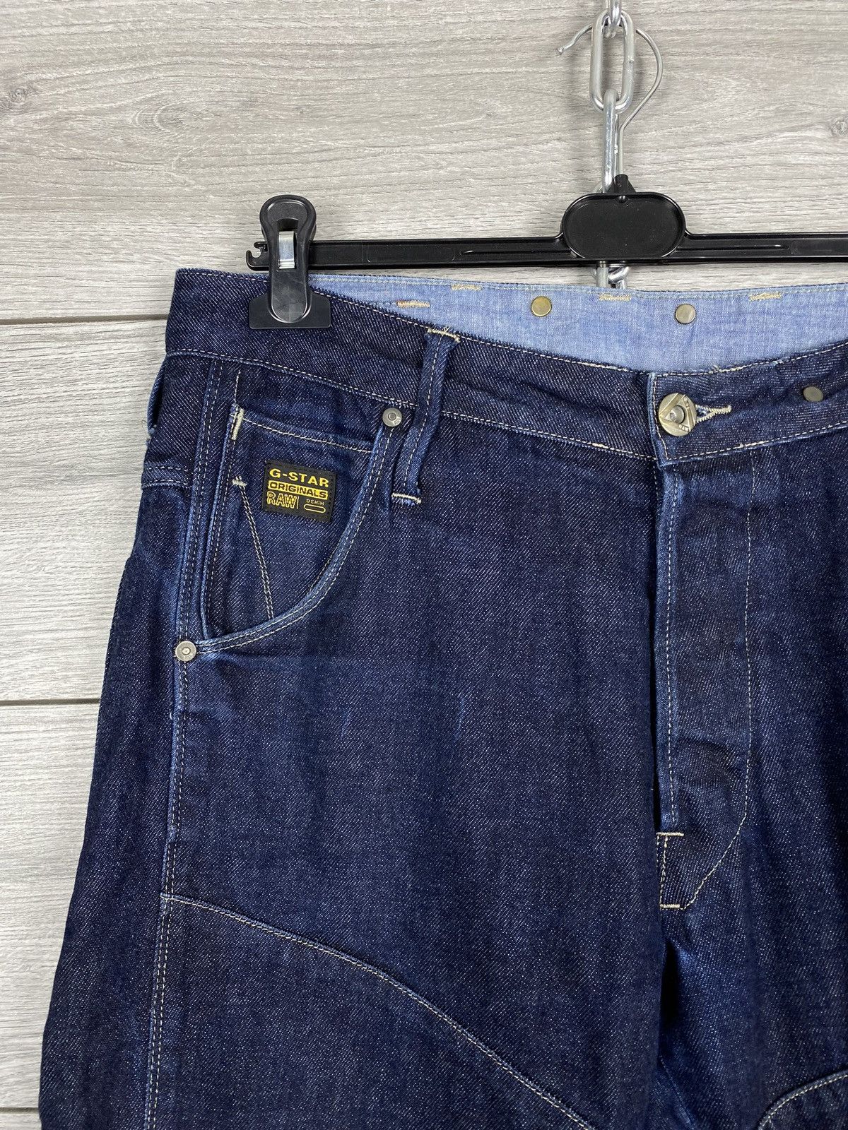 G-Star Mens G-Star Raw 3D Dimension Tapered Denim Flared Pants Size US 34 / EU 50 - 2 Thumbnail