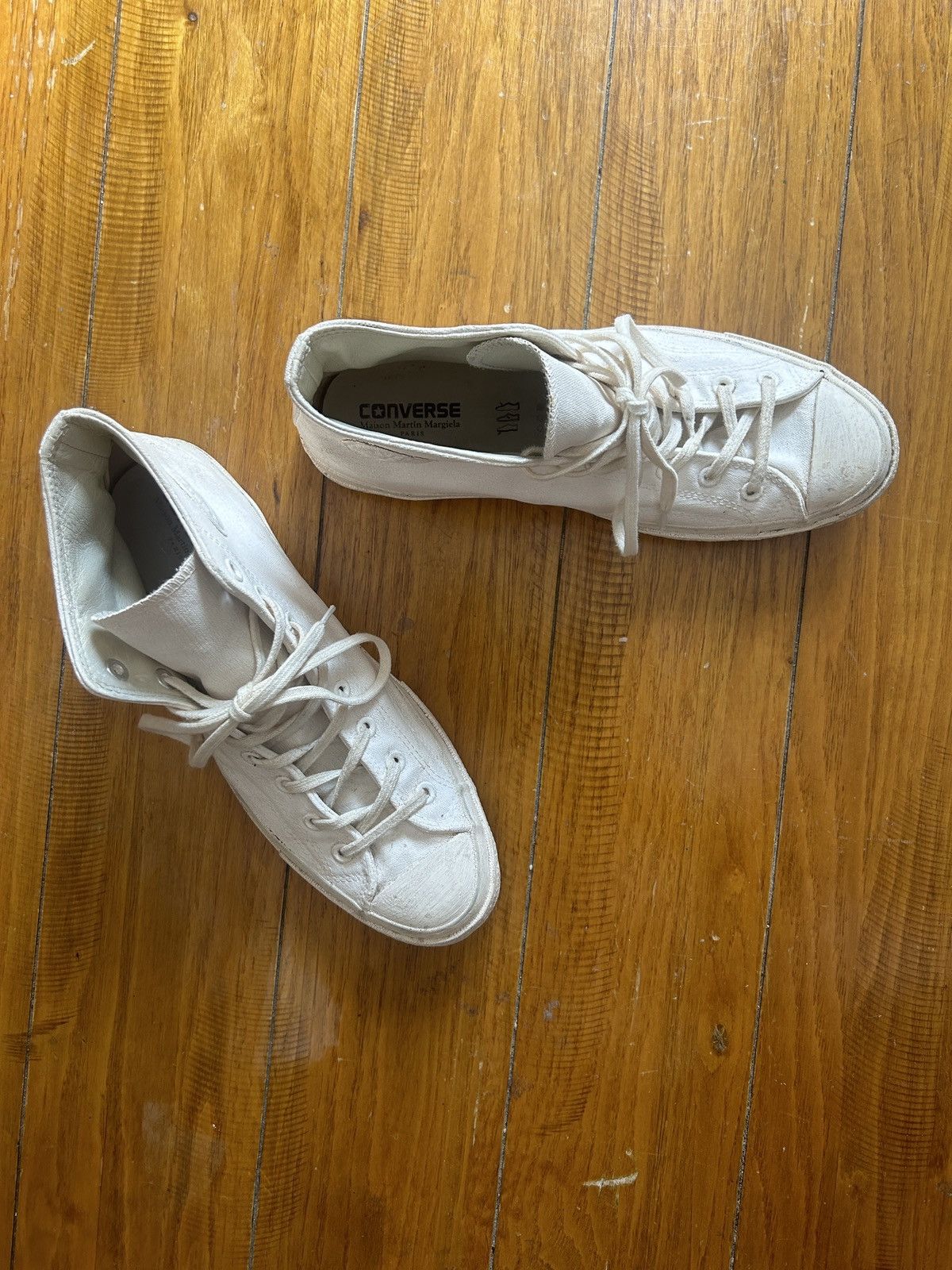 Converse × Maison Margiela Margiela x Converse painted sunflower yellow chucks Size US 13 / EU 46 - 8 Thumbnail