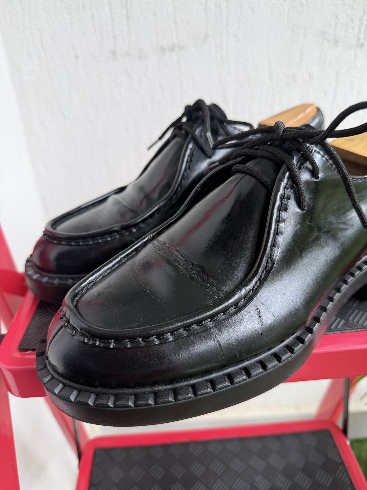 Prada brush leather loafers Size US 7 / EU 40 - 2 Thumbnail