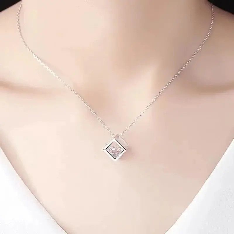 Jewelry Moissanite Rubik's Cube Necklace Size ONE SIZE - 3 Thumbnail