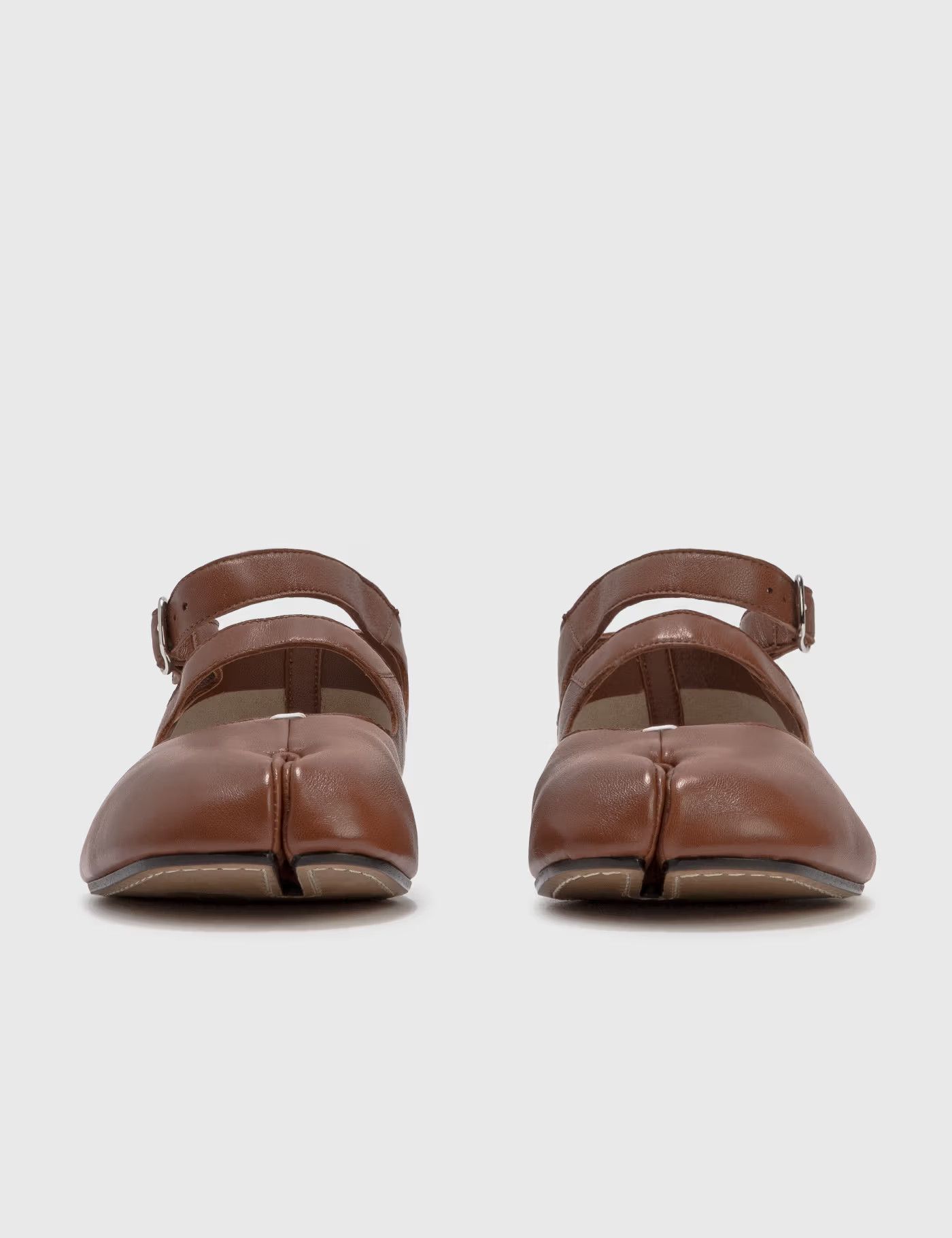 Maison Margiela o1w1db11225 Tabi Ballet Flats in Brown Size US 8 / IT 38 - 2 Thumbnail