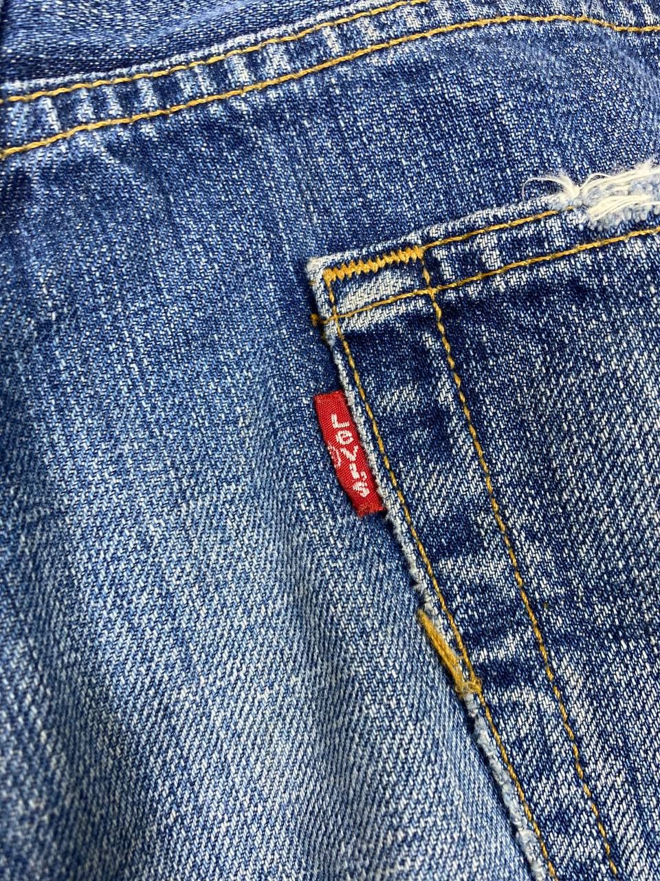 Levi's vintage levis 501 distressed denim very nice design Size US 35 - 4 Thumbnail