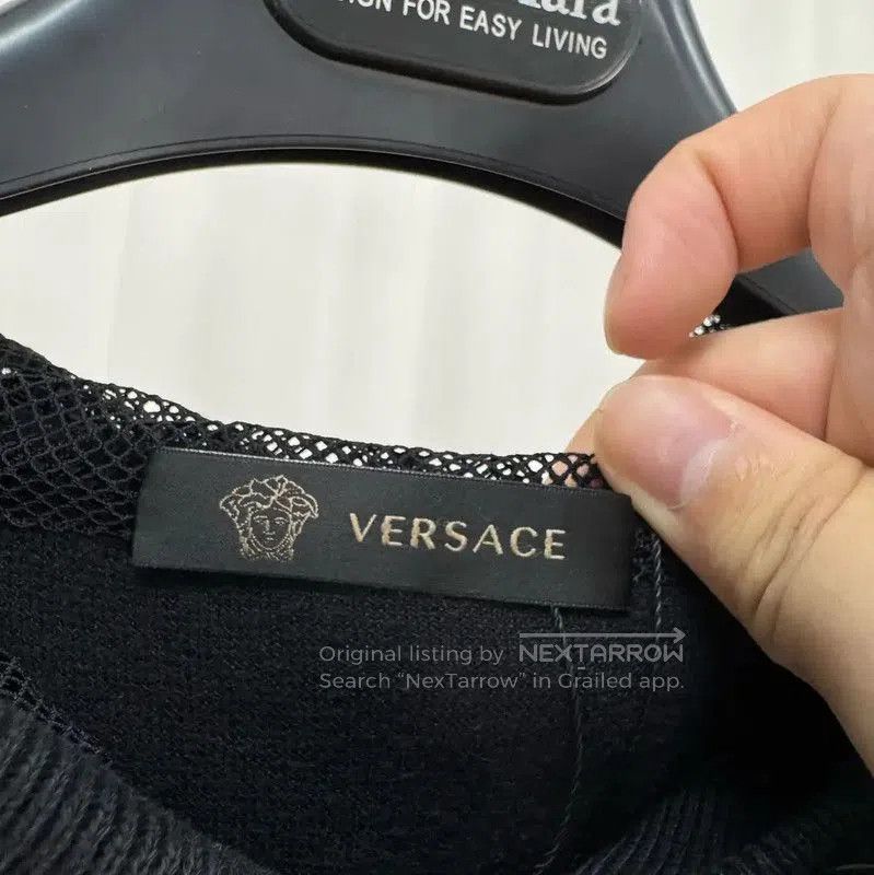 Versace Versace Black Cotton Blend Logo Zip-Up Jacket . Size US XS / EU 42 / 0 - 5 Thumbnail