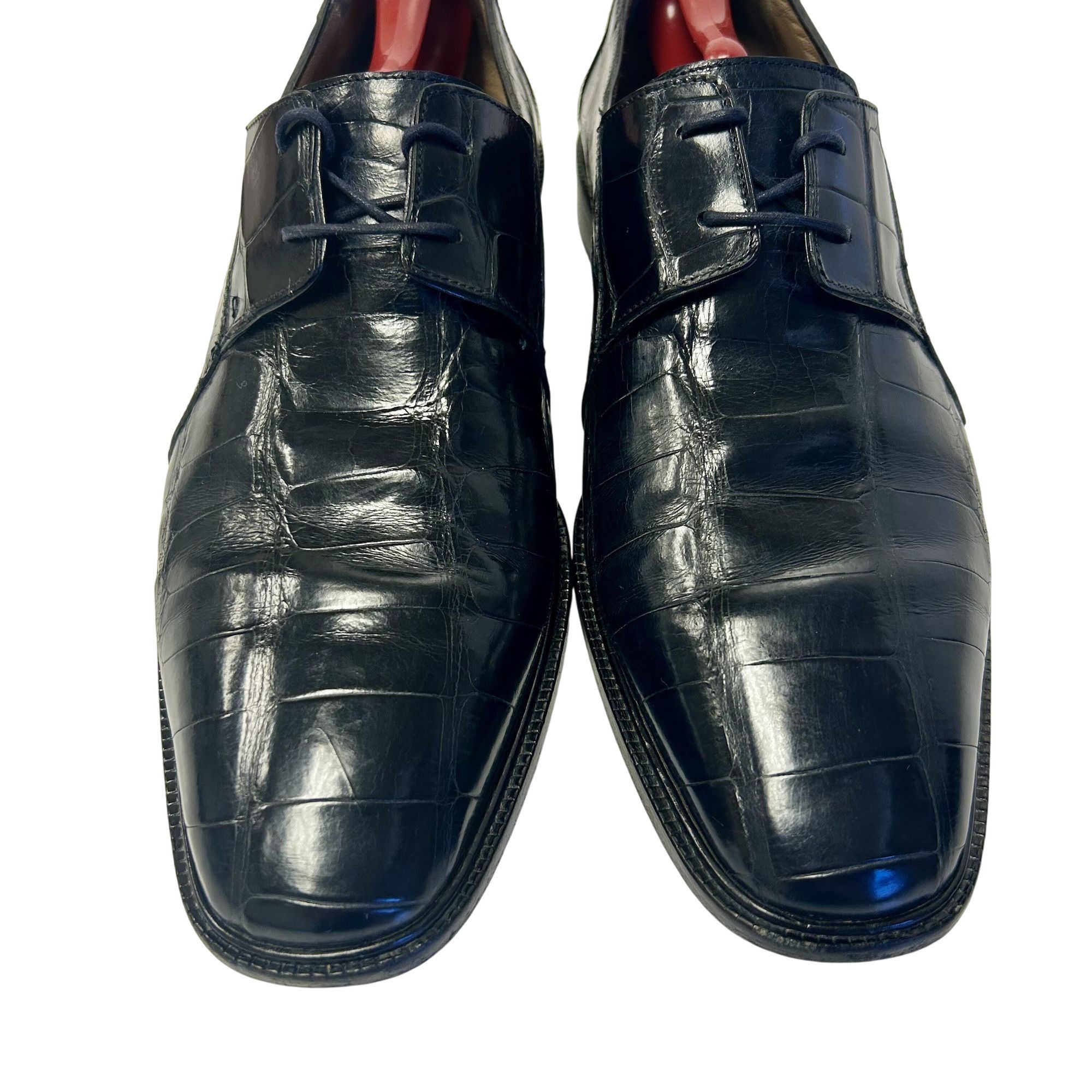 Designer Luxor Italy Men's Genuine ALLIGATOR Skin DRESS Shoe Plain To Size US 11 / EU 44 - 4 Thumbnail
