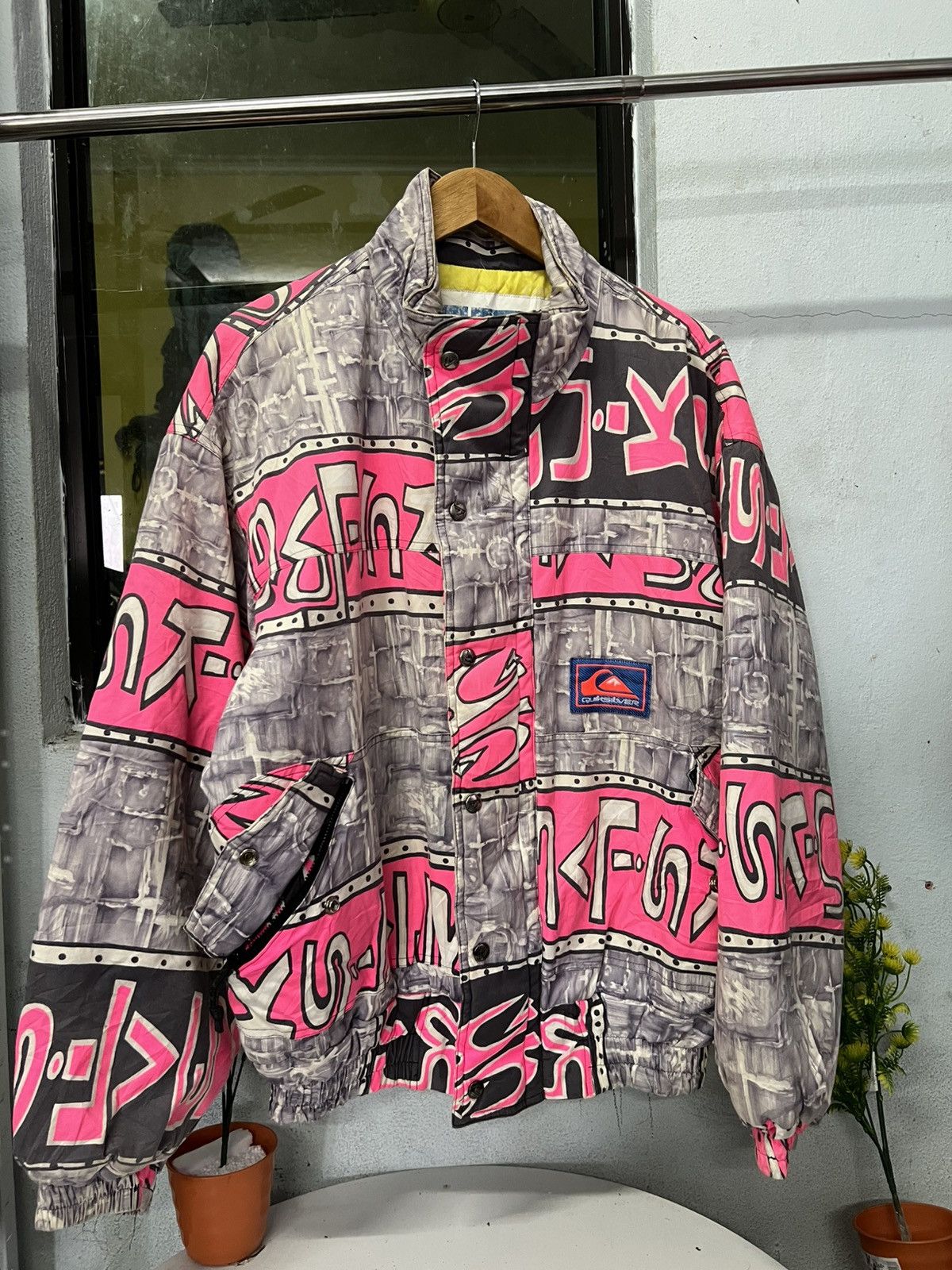 Quiksilver × Vintage RARE QUIKSILVER SKI BOMBER JAVKET SKI Size US L / EU 52-54 / 3 - 1 Thumbnail