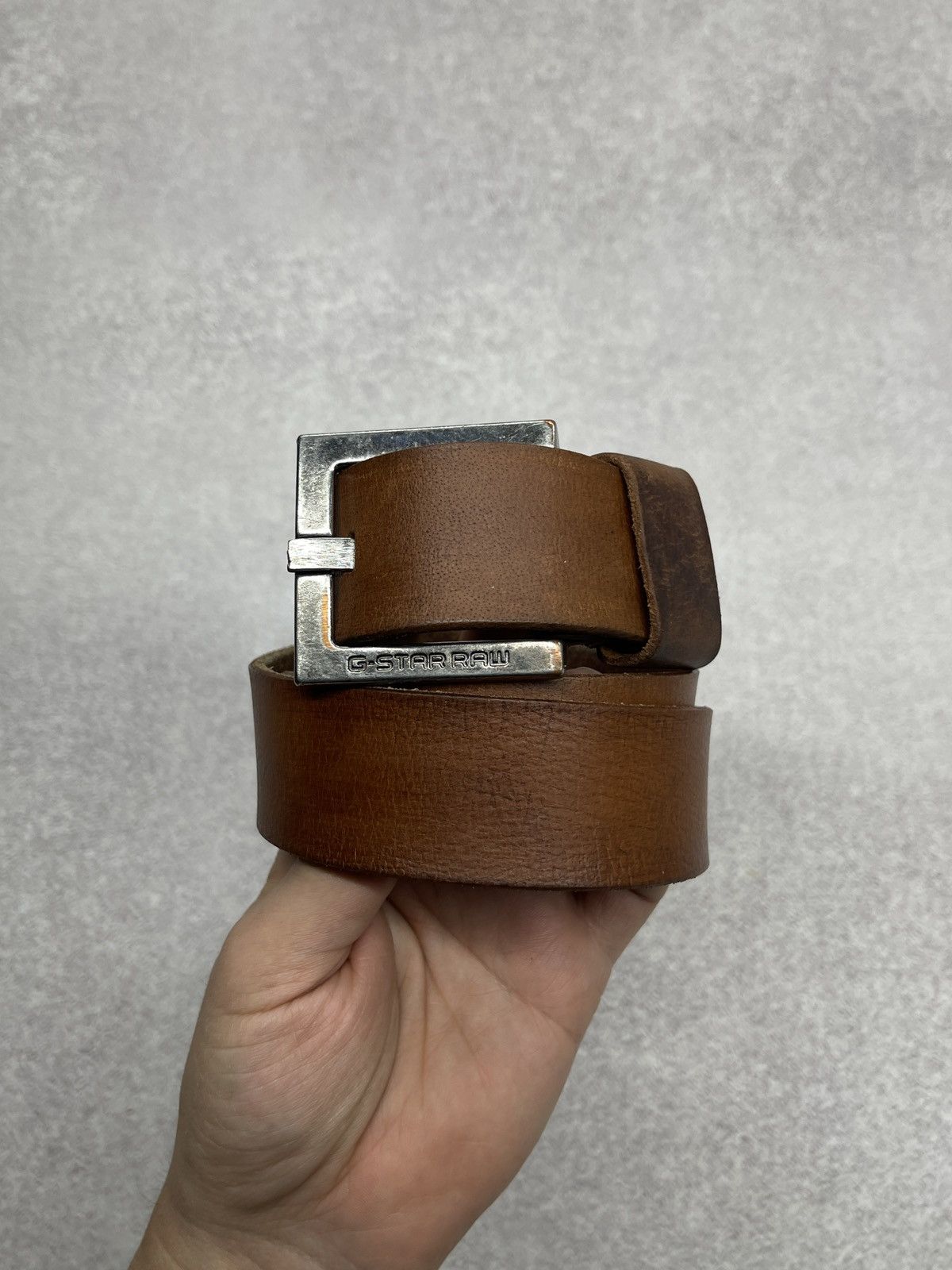 G-Star Mens G Star Raw Leather Belt Brown Size ONE SIZE - 1 Thumbnail