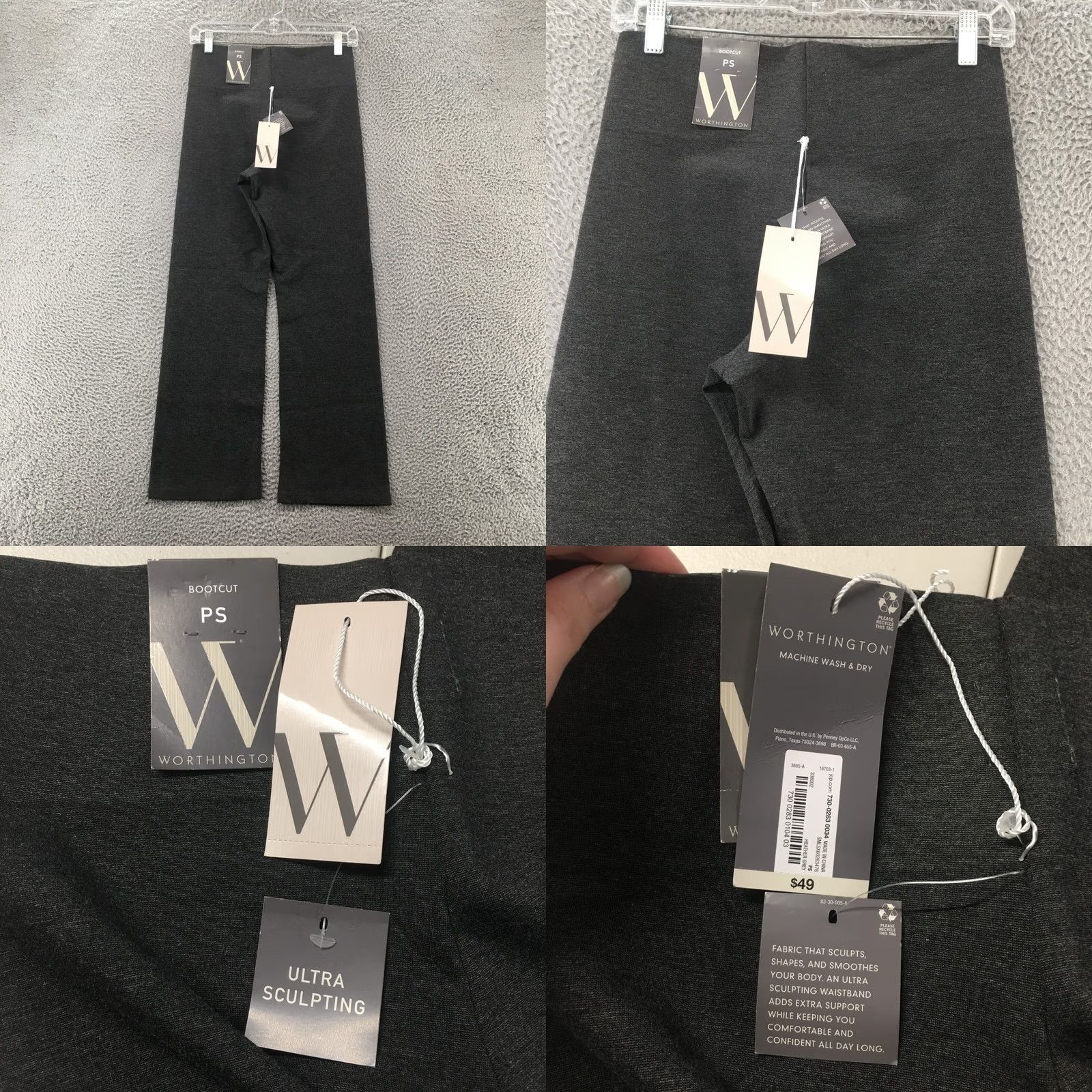 Worthington Worthington Pull On Bootcut Ultra Sculpting Pants Womens PS Gray Mid Rise NEW Size 28" / US 6 / IT 42 - 8 Thumbnail