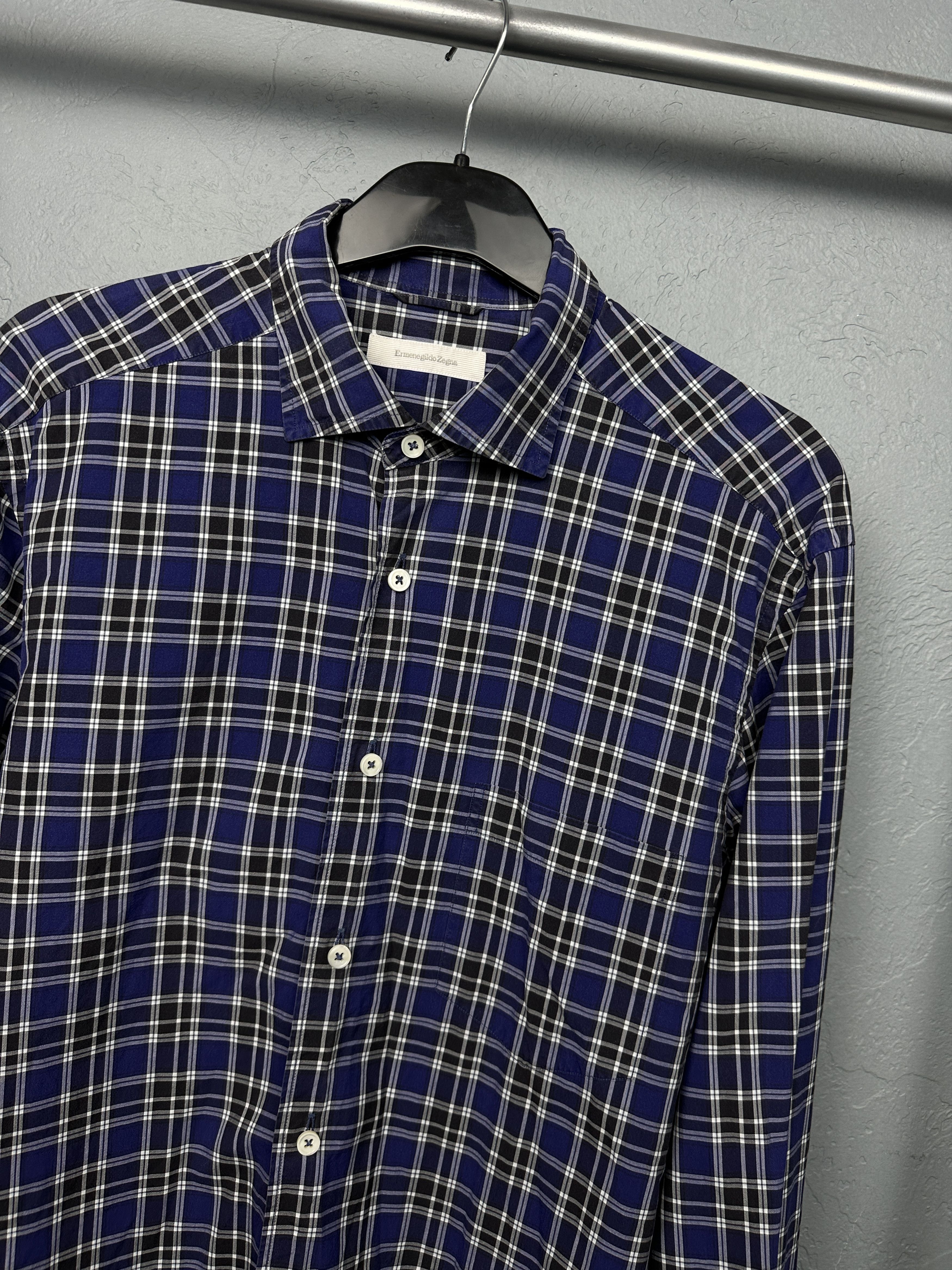 Ermenegildo Zegna Ermenegildo Zegna Vintage Mens Long Sleeve Shirt Size US L / EU 52-54 / 3 - 2 Thumbnail