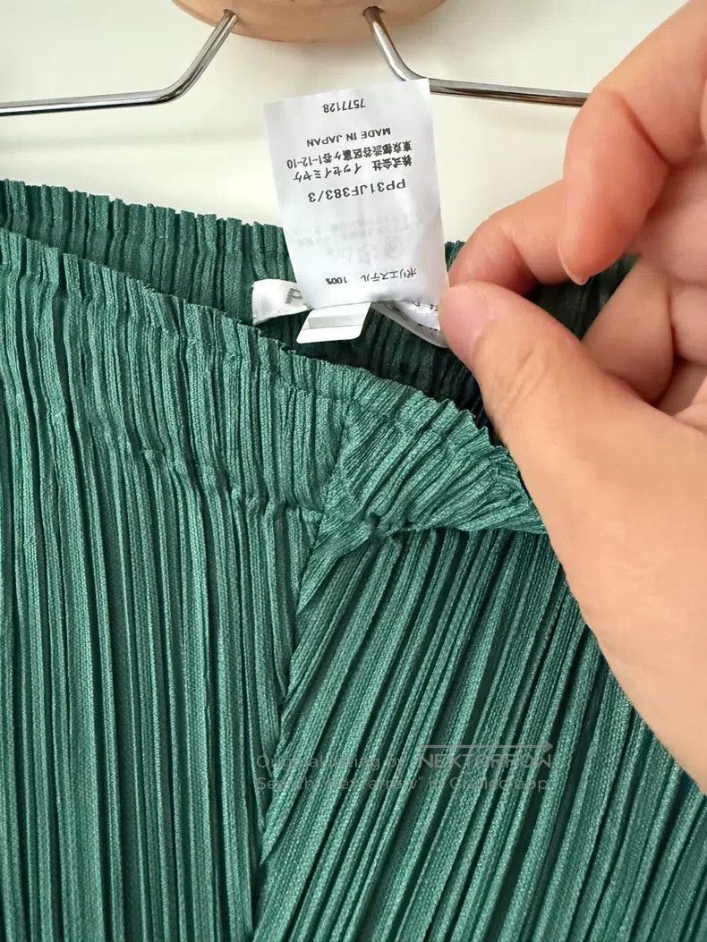 Issey Miyake Issey Miyake size:3 Green Pleated Pants Size 31" - 5 Thumbnail